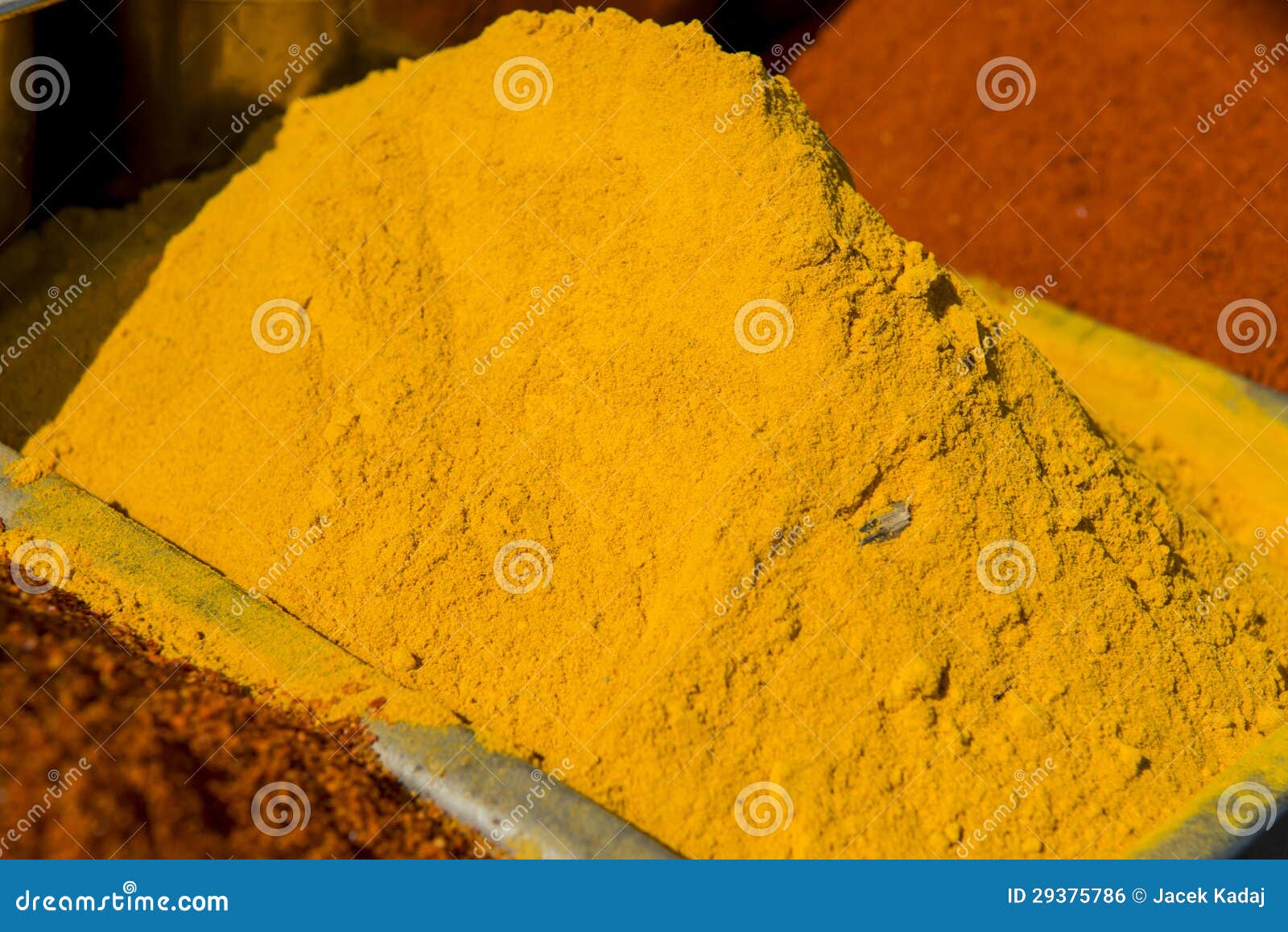 Traditional Red and Yellow Spices in India Stock Photo Image of