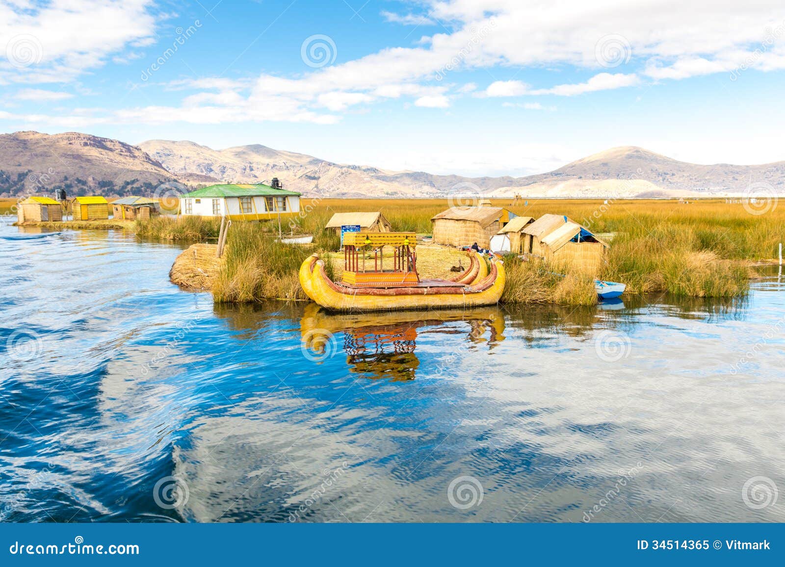 traditional reed boat lake titicaca,peru,puno,uros,south america,floating islands,natural layer