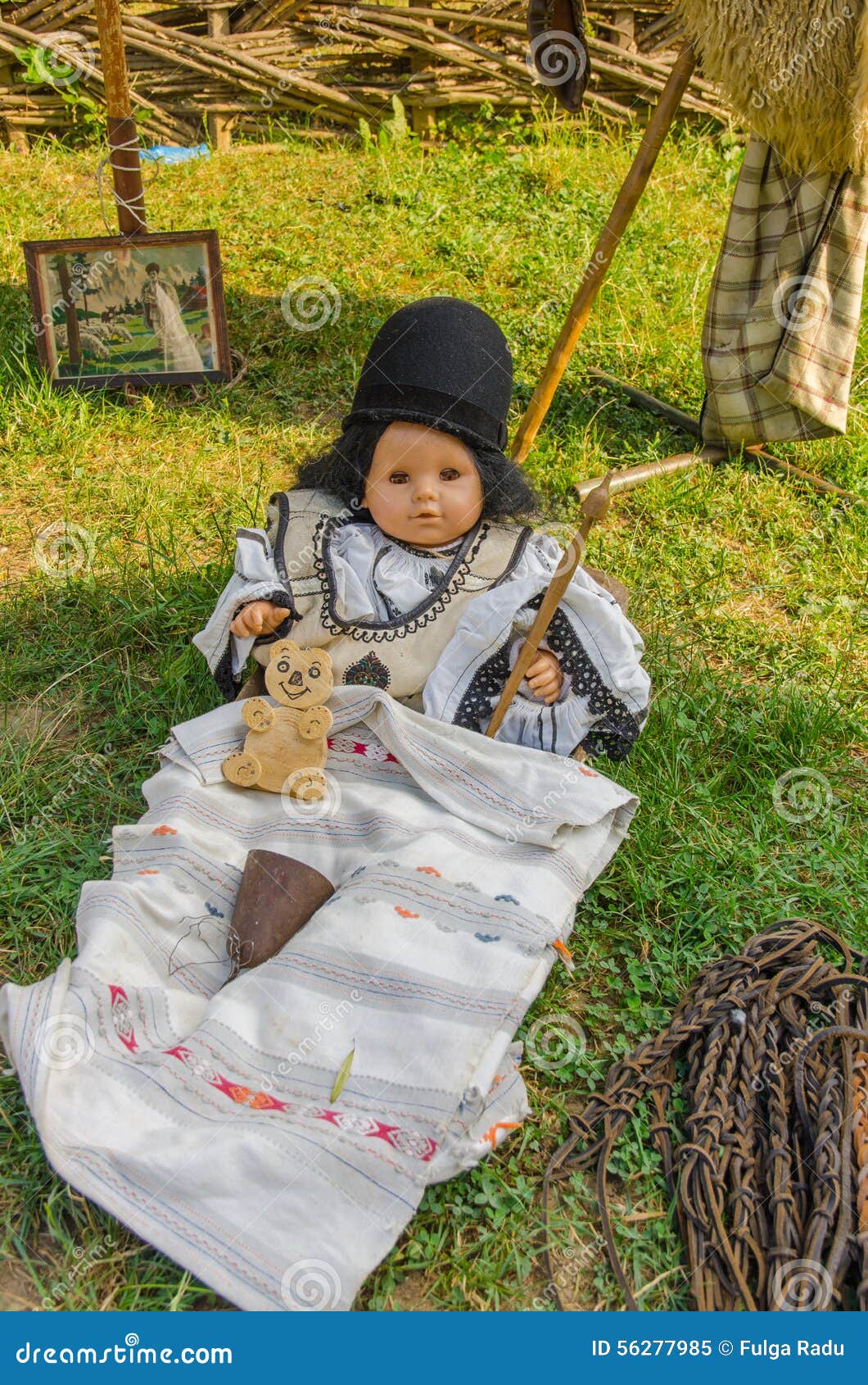 Traditional Romanian Baby Doll Stock Image - Image of 