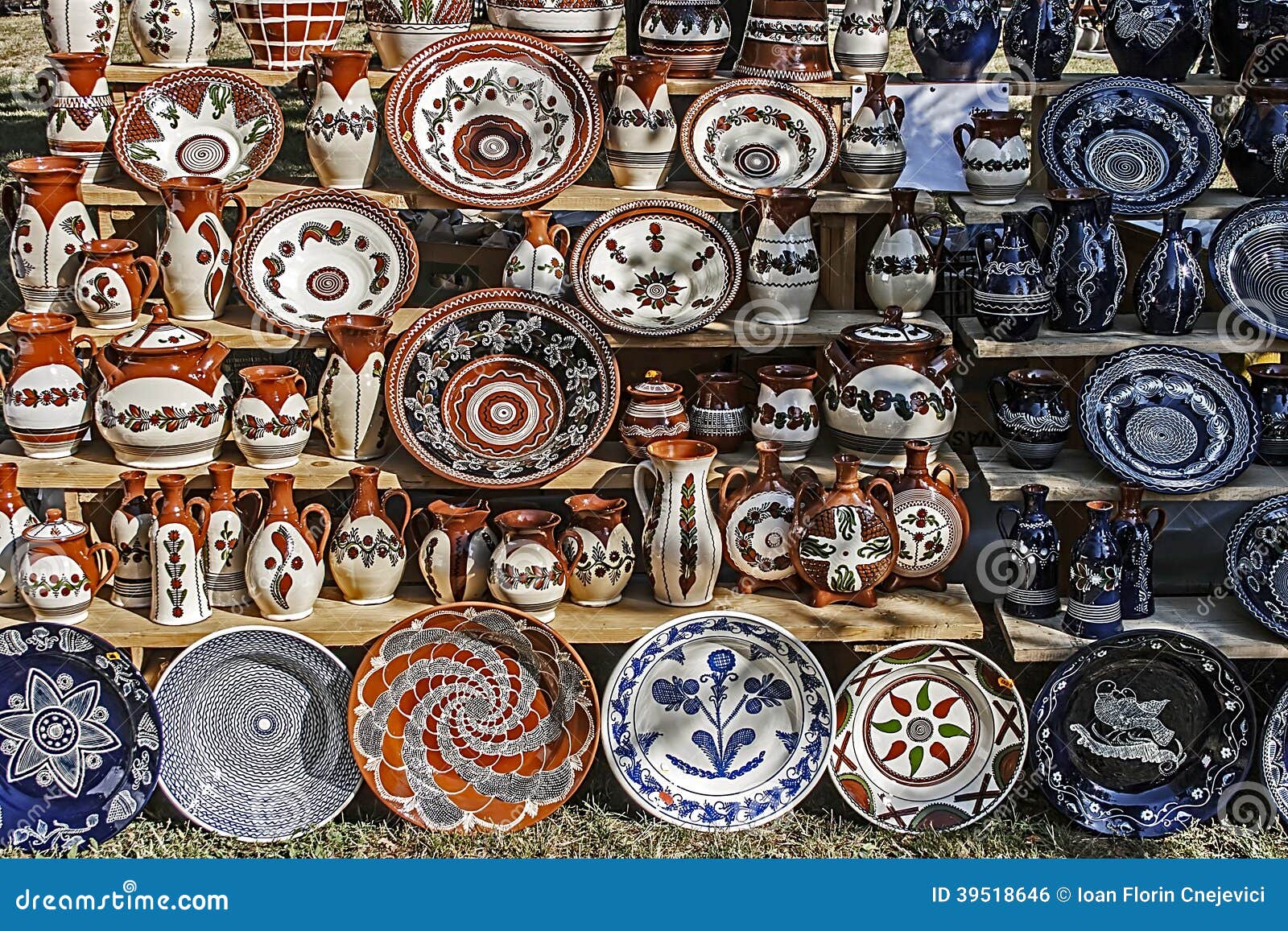Traditional Romanian Ceramics 3 Stock Photo Image of brown, object