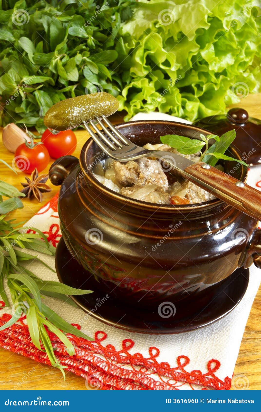 Traditional Russian Cuisine Stock Photo - Image of potato, russian: 3616960