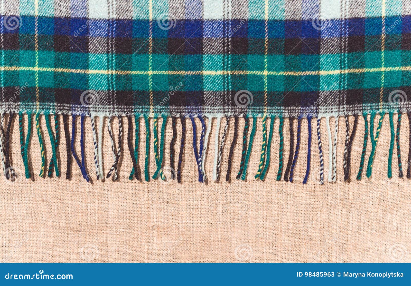 Traditional Scottish Woolen Fabric with Linen Cloth Stock Image Image of industry, blanket