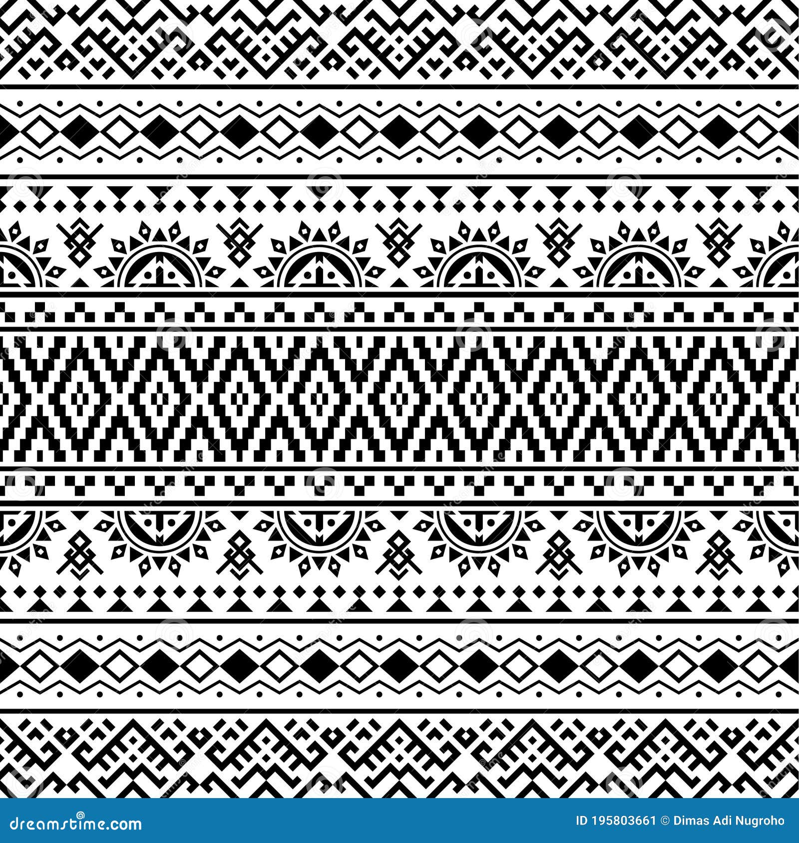 Traditional Seamless Ethnic Pattern Texture Design Vector Stock Vector ...