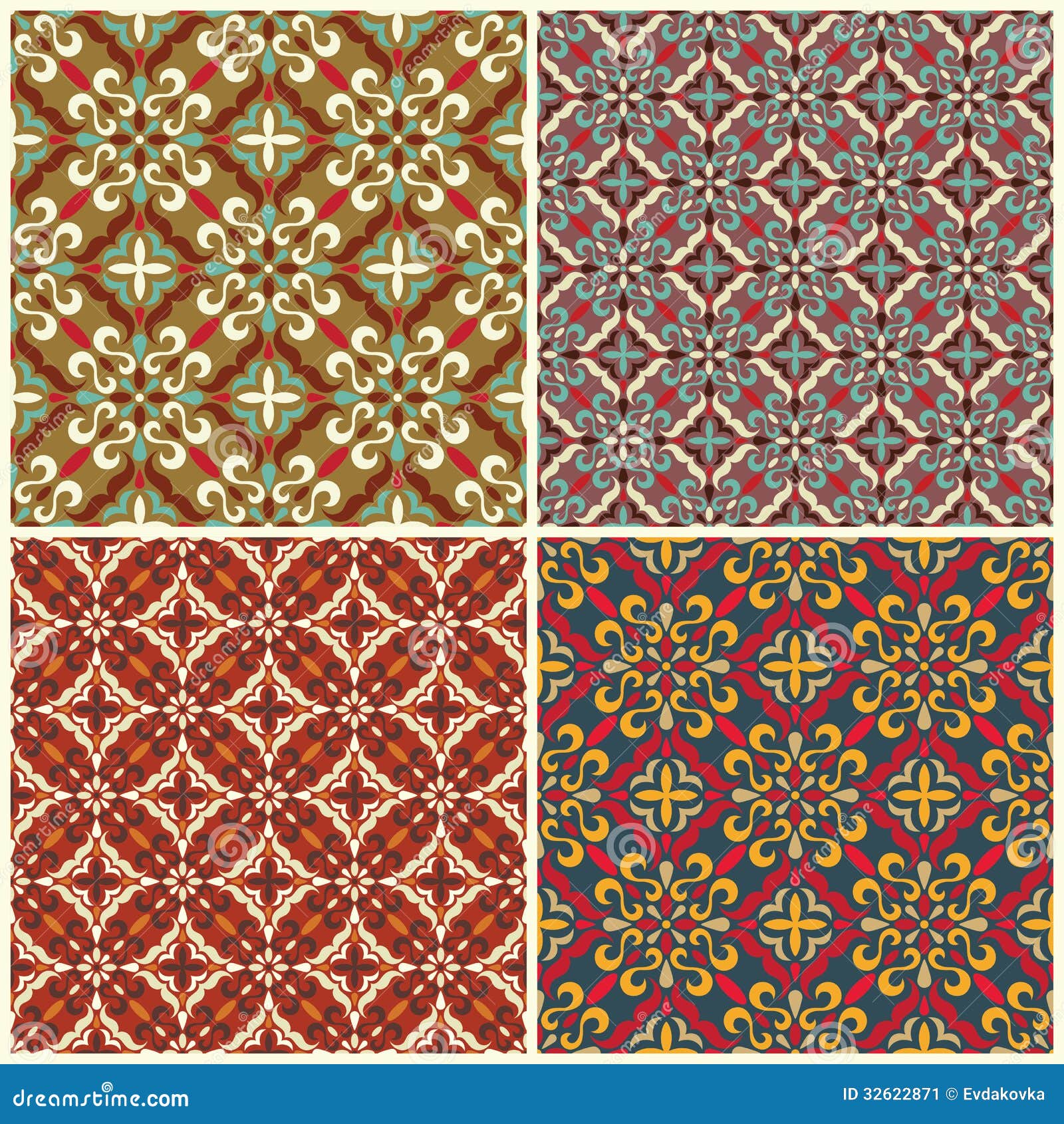 Traditional Seamless Pattern Stock Vector - Illustration of antique ...