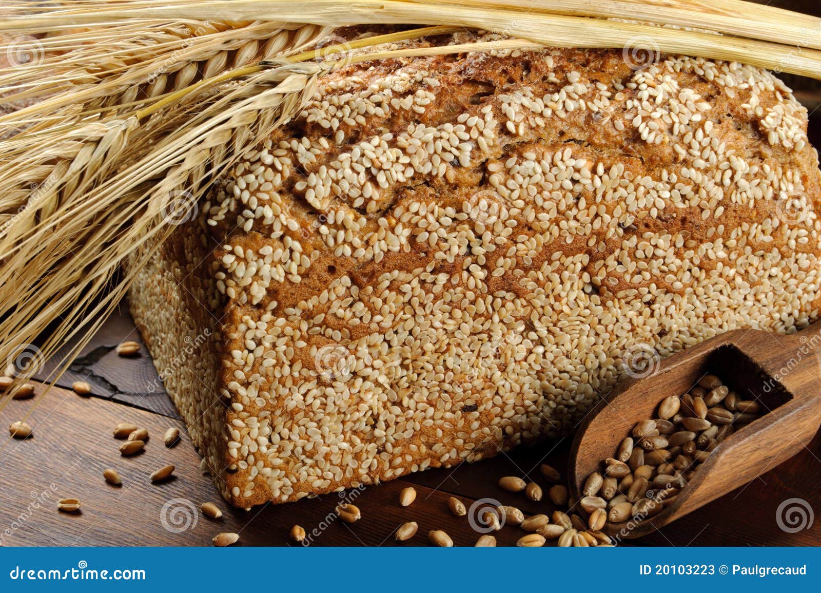 Traditional sesame bread stock image. Image of background 20103223
