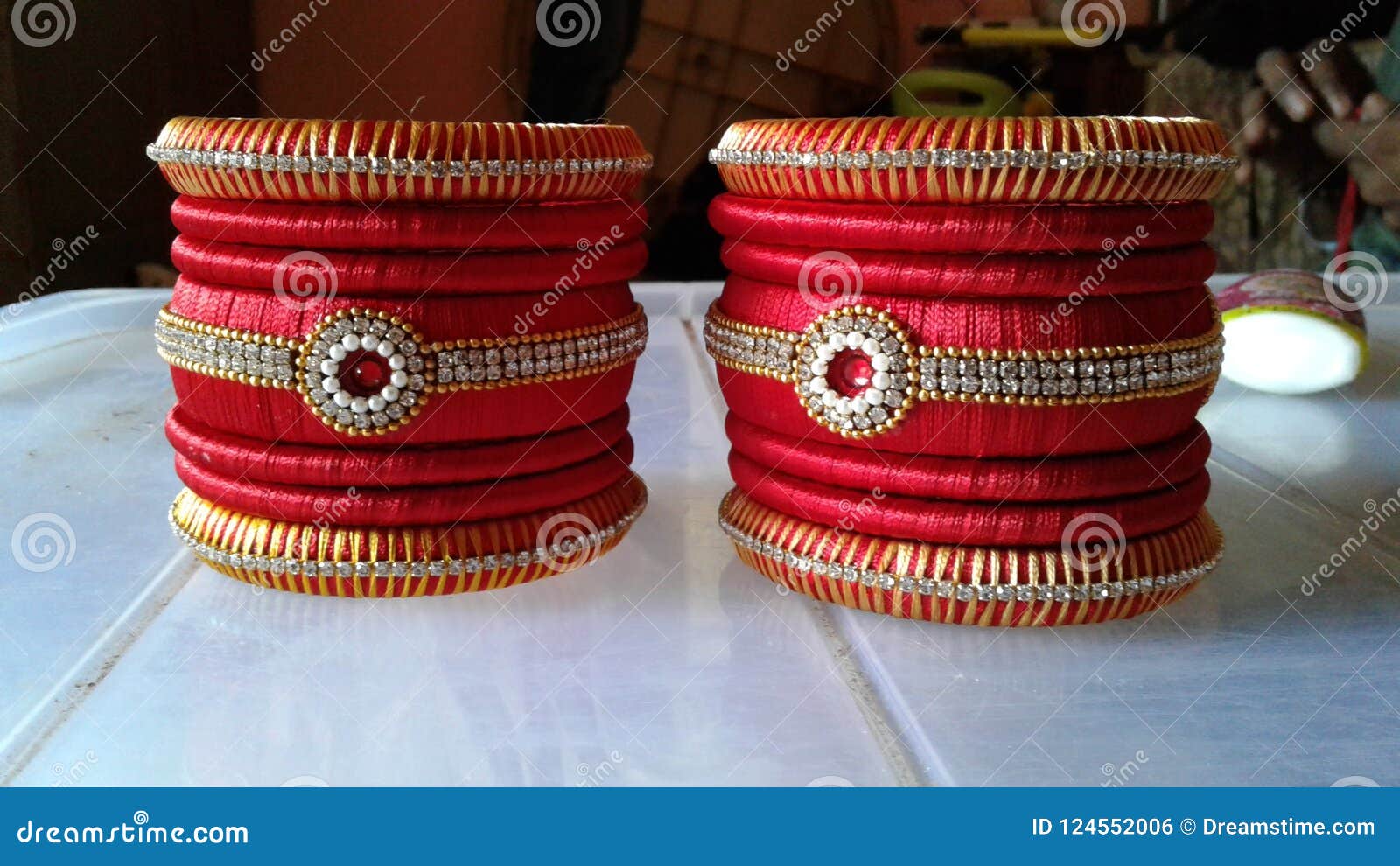 Traditional Silk Thread Indian Bangles Stock Photo Image of bangle