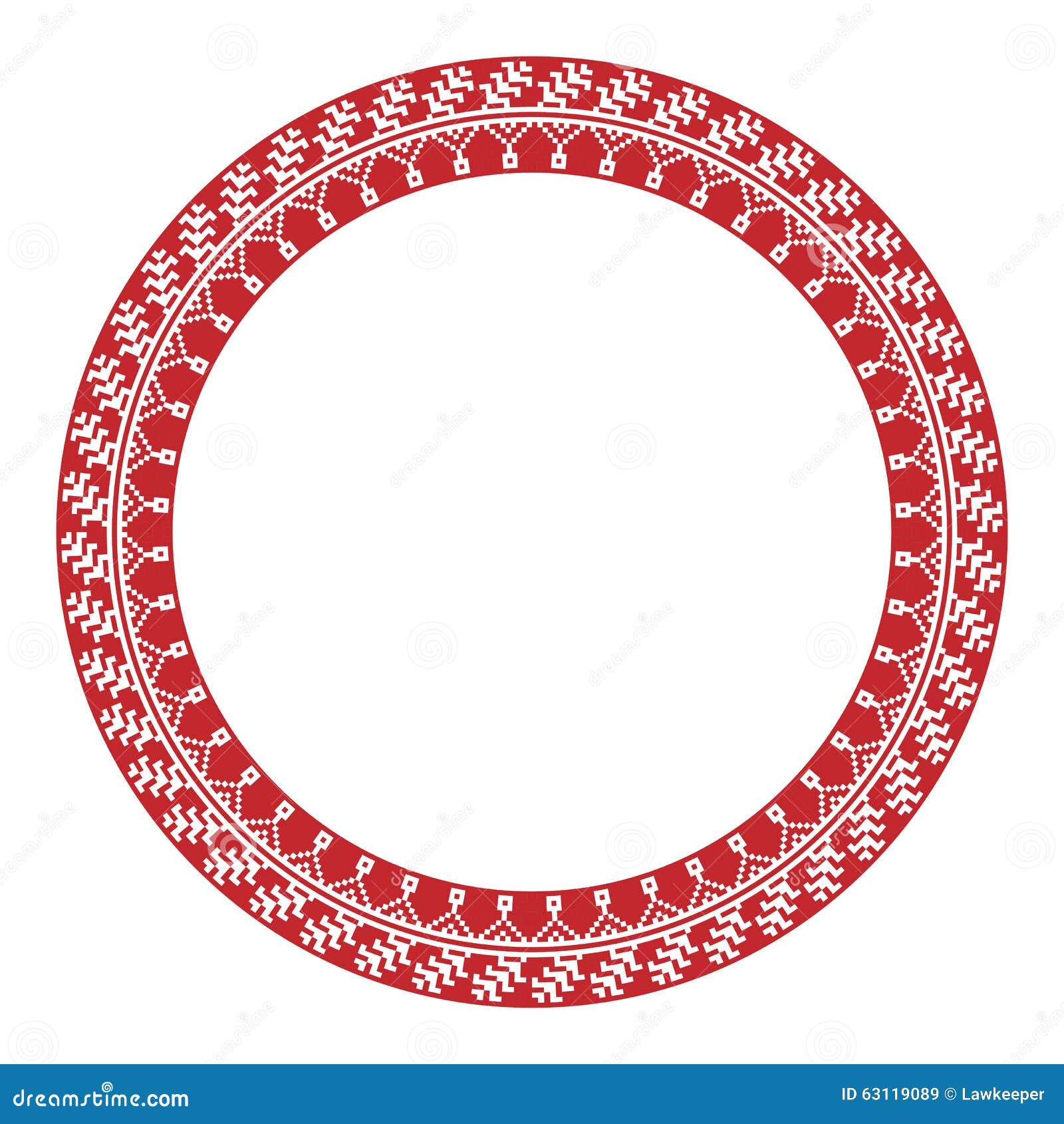 Traditional Slavic Embroidery Patterns Vector Illustration