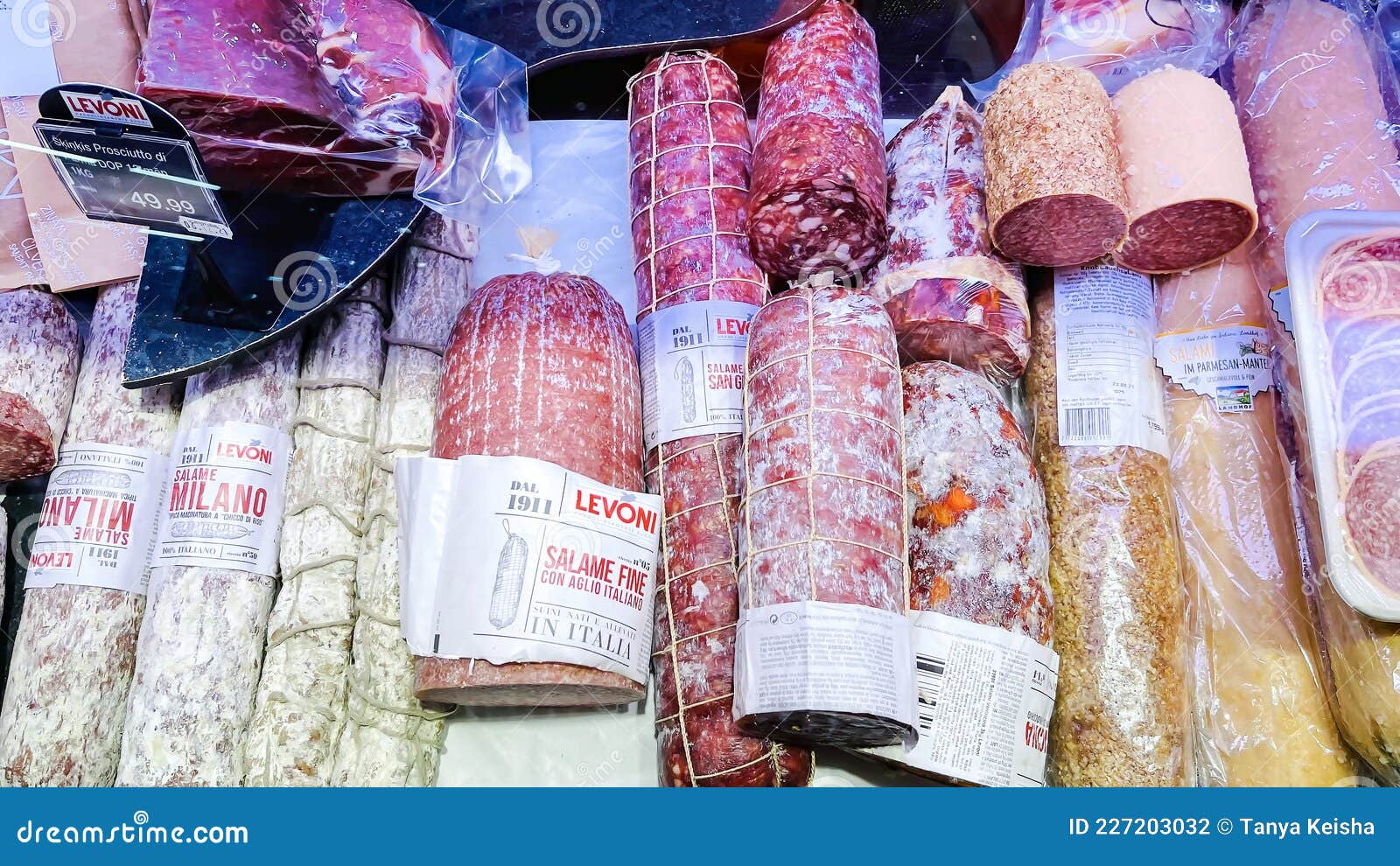 Traditional Smoked Italian Salami from Different Manufacturers Editorial  Photography - Image of antipasti, hypermarket: 227203032