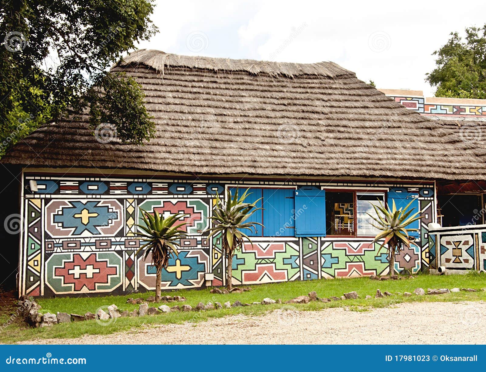 Traditional South African Painted House Stock Image Image Of
