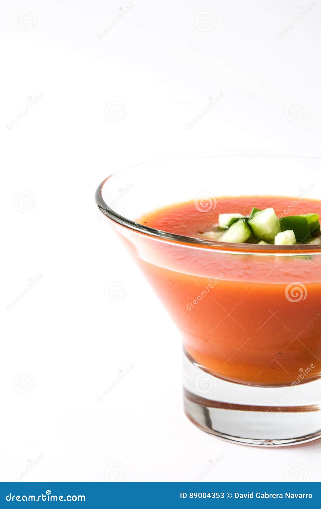 Traditional Spanish Cold Gazpacho Soup Isolated Stock Image Image of