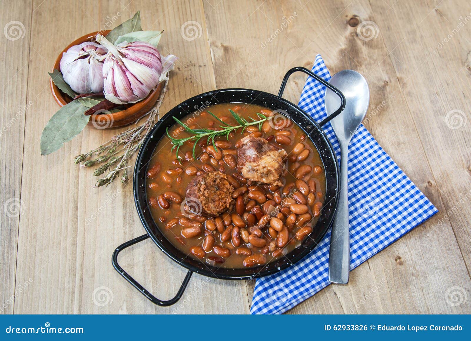 Traditional Spanish Stew of Beans Stock Photo - Image of legume ...