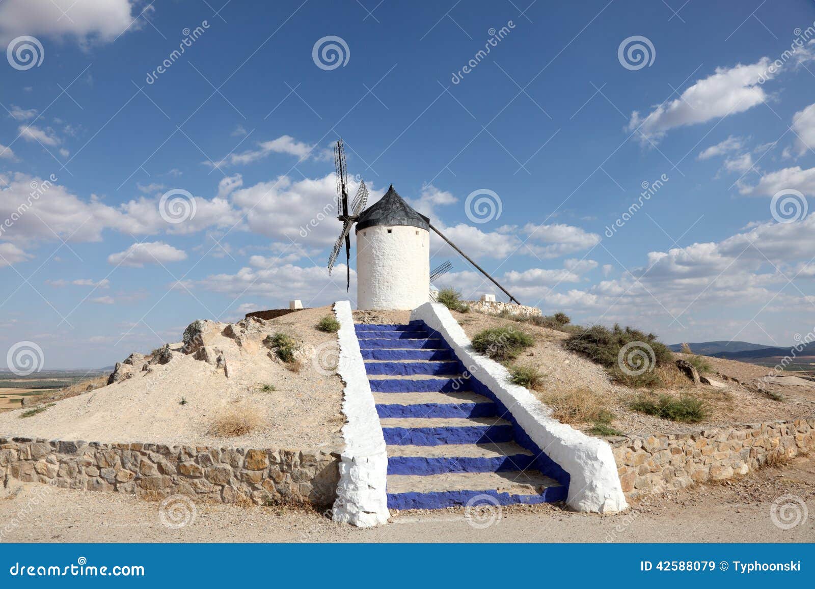 Traditional Spanish Windmill Stock Image Image of windmill