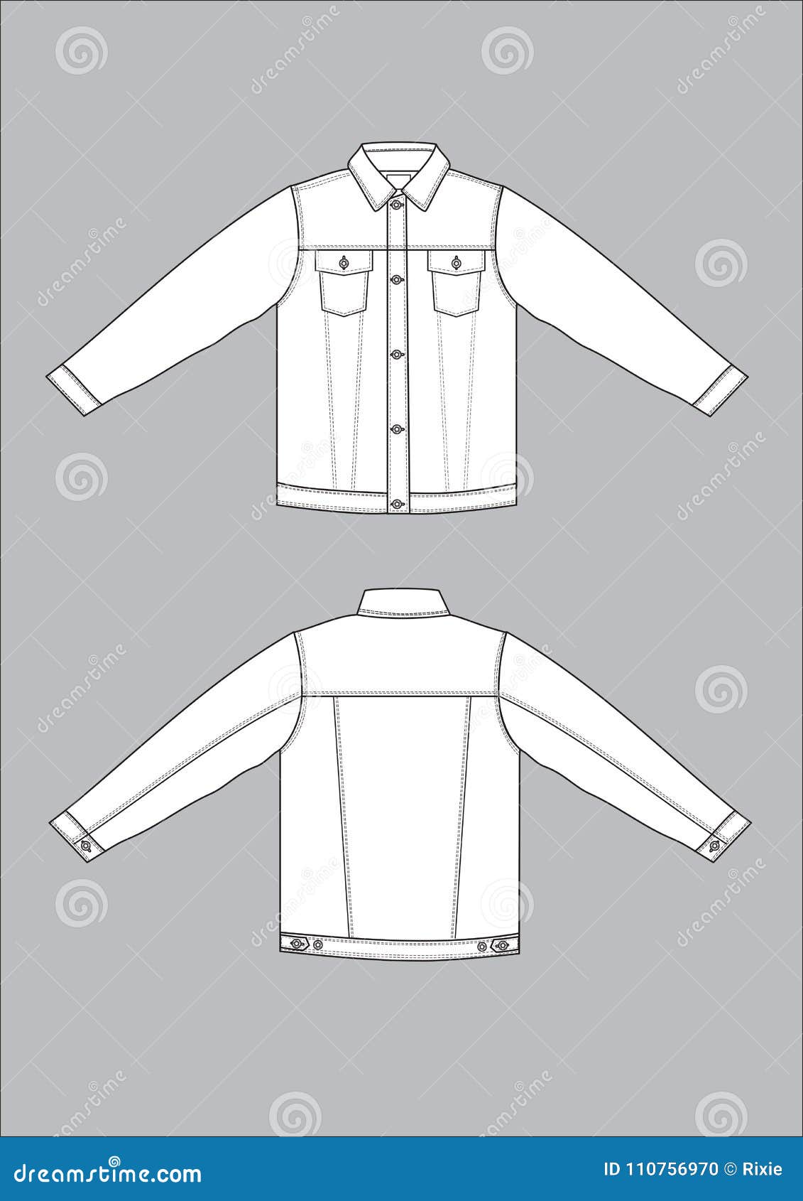 Flat Sketches of Mens Jackets Vector Images over 1400