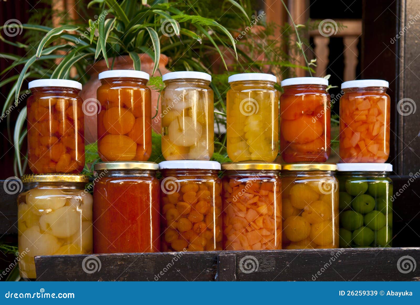 Traditional sweets in jars stock image. Image of apricot 26259339