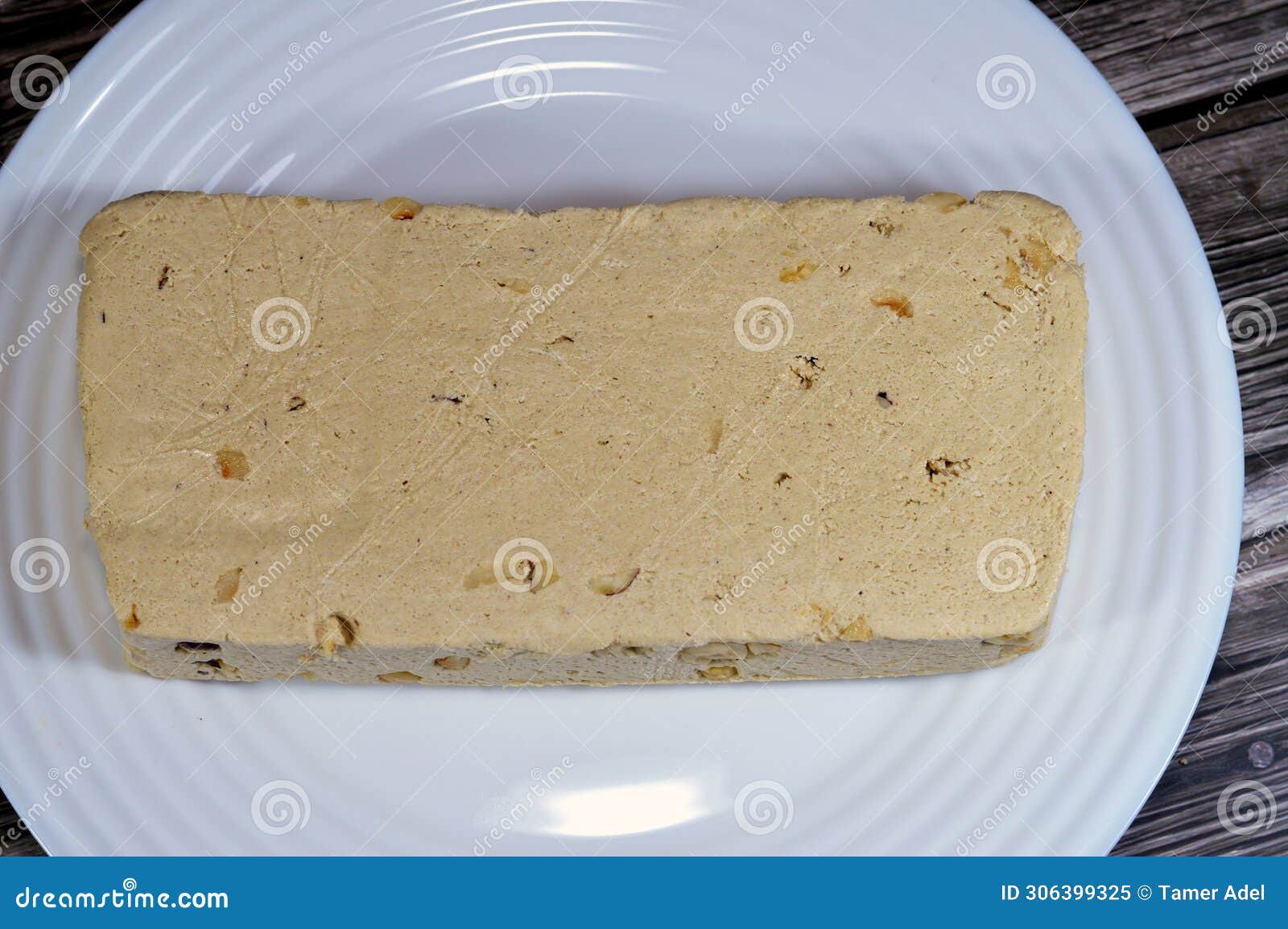 traditional tahini halva with hazelnuts halawa tahiniya, the primary ingredients in this confection
