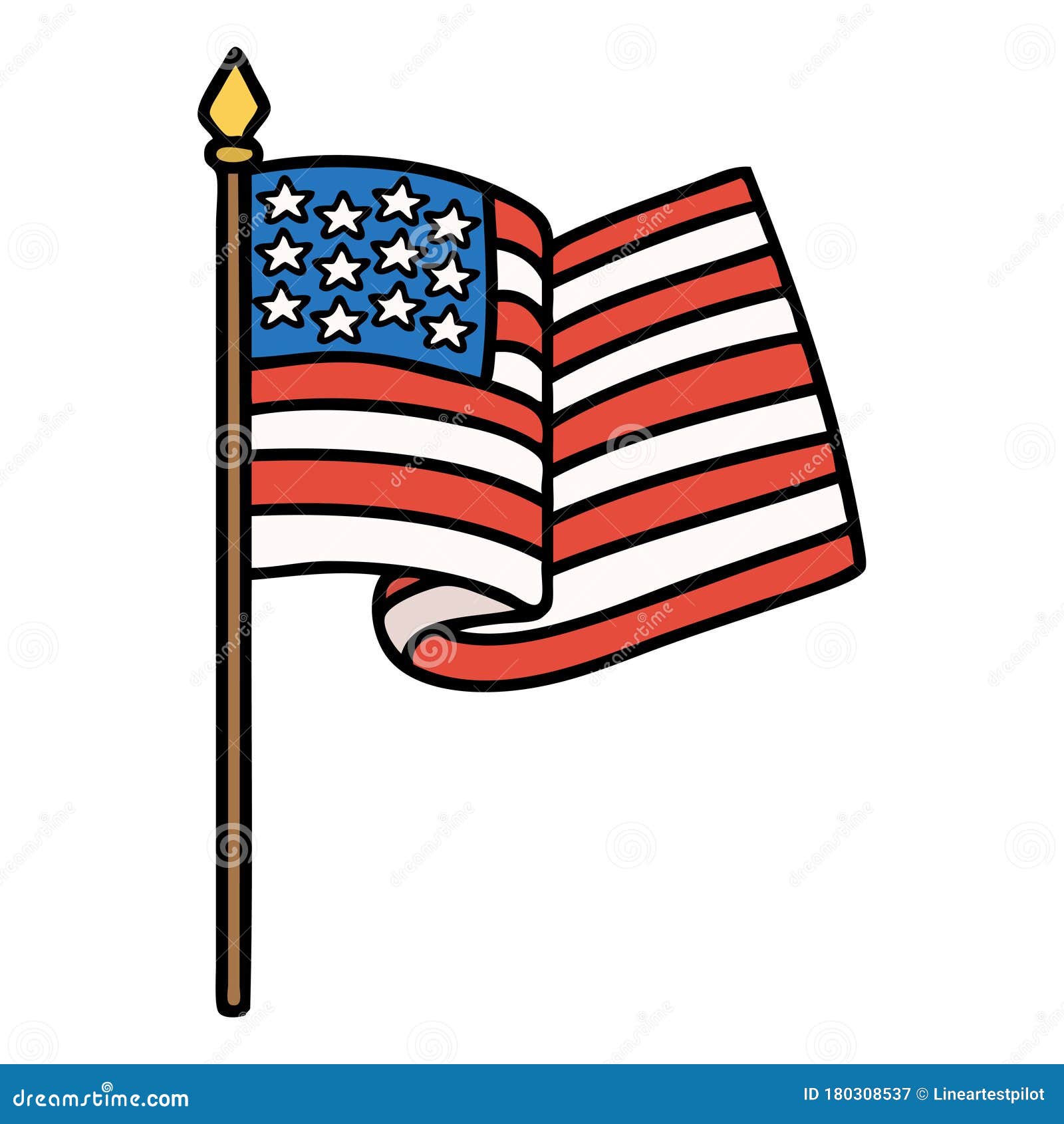 Download Traditional Tattoo Of The American Flag Stock Vector ...