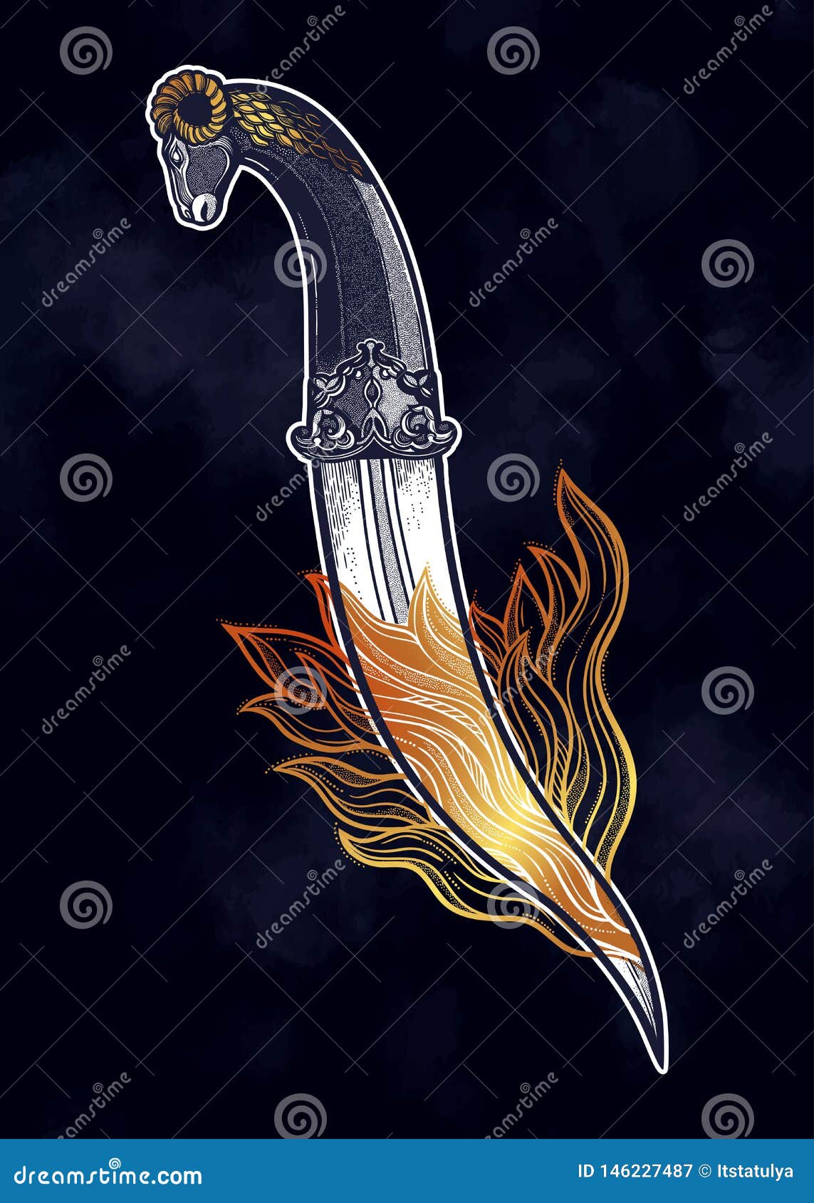 Fire Sword Tattoo Stock Illustrations – 461 Fire Sword Tattoo Stock  Illustrations, Vectors & Clipart - Dreamstime