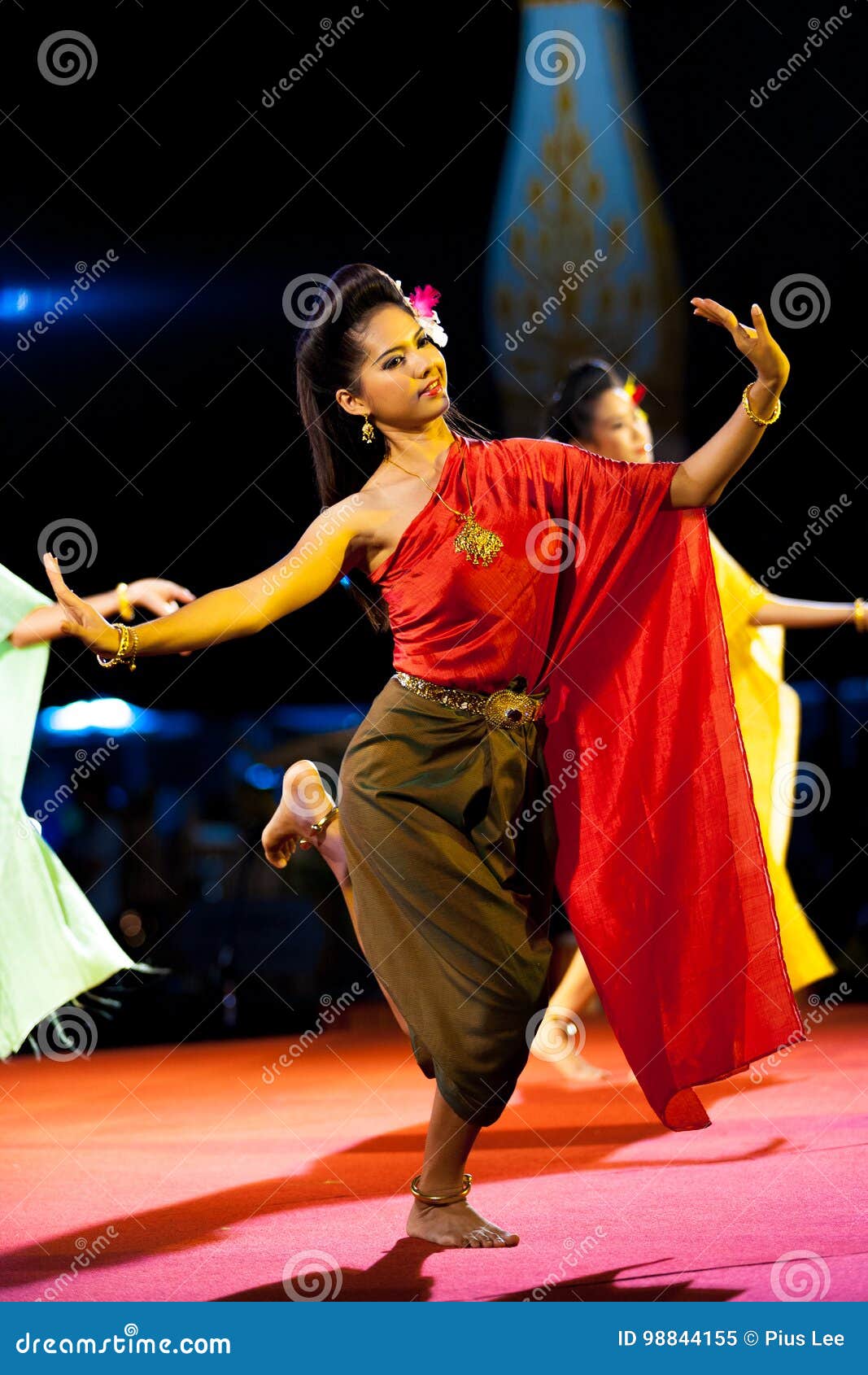 Traditional Thai Woman Dance Night Outdoor Stage Editorial Image ... Traditional Thai Dancing