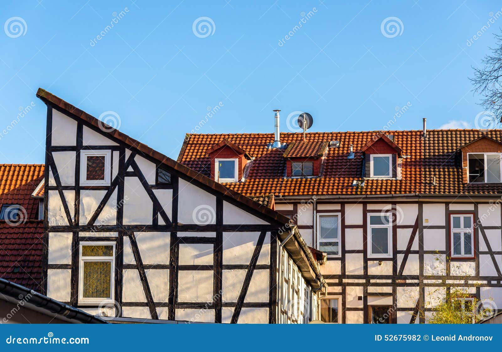 Traditional Timbered Buildings in Gottingen Germany Stock Photo