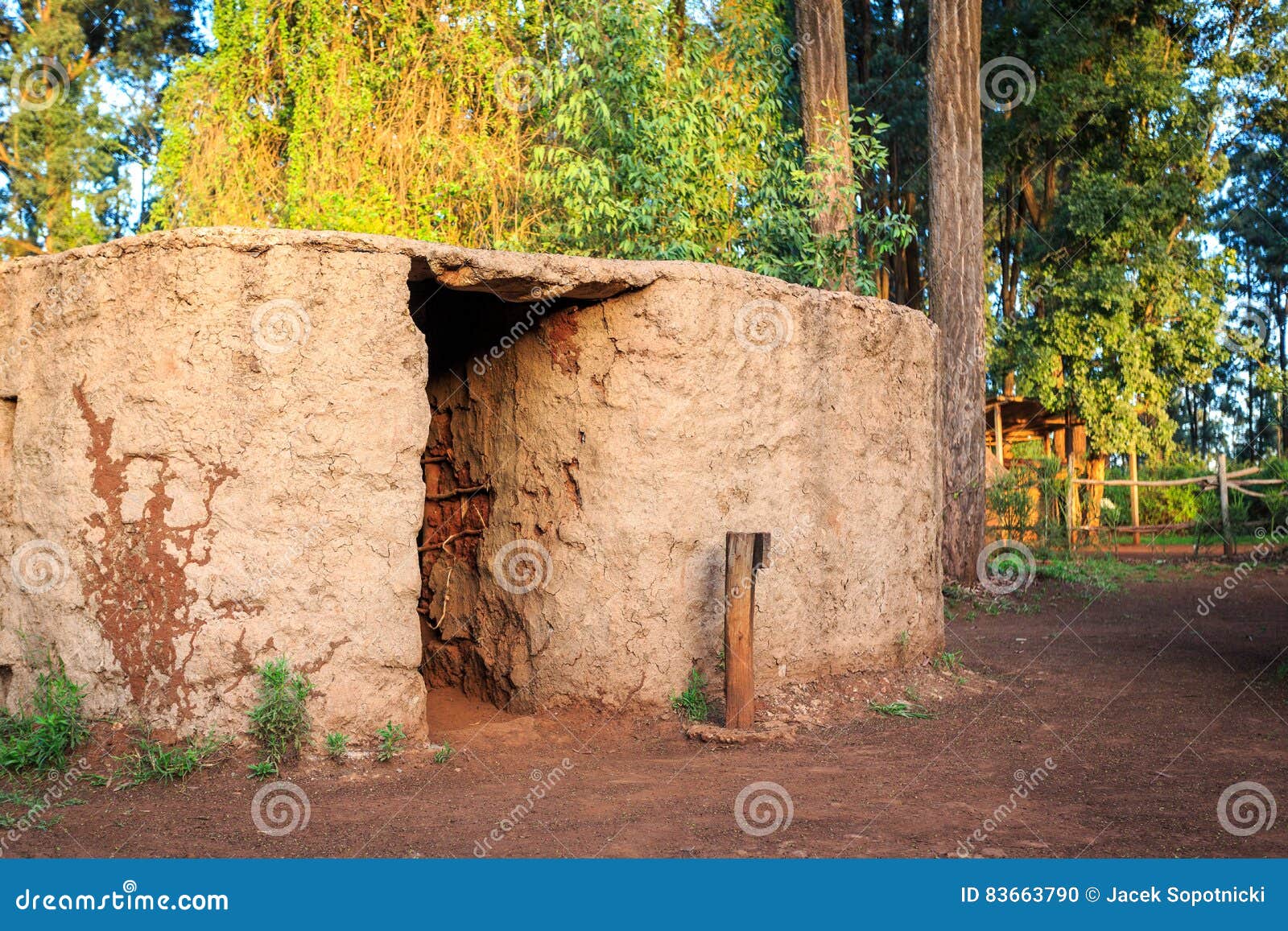 Traditional, Tribal Village of Kenyan People Stock Photo - Image of ...