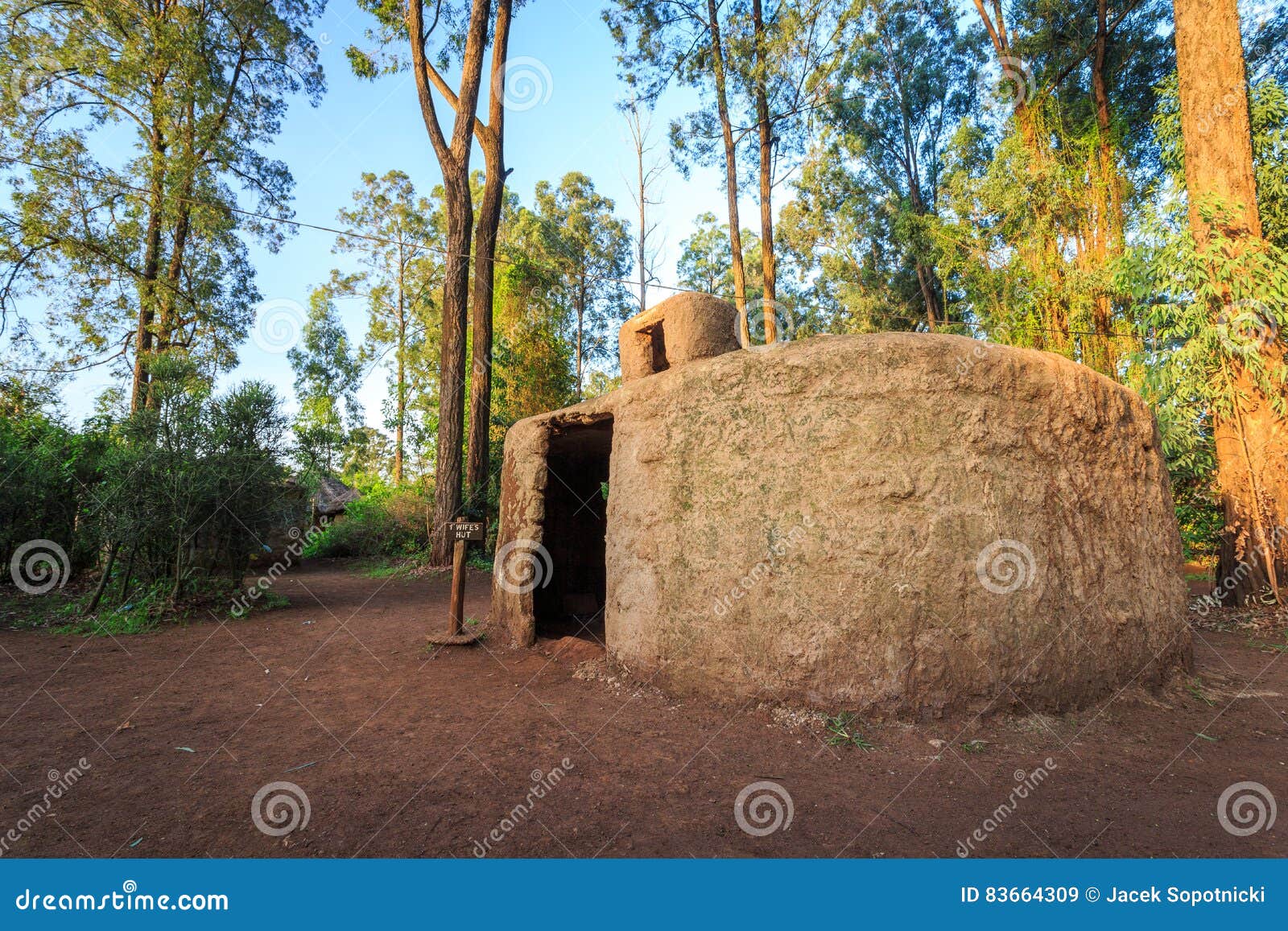 Traditional, Tribal Village of Kenyan People Stock Image - Image of ...