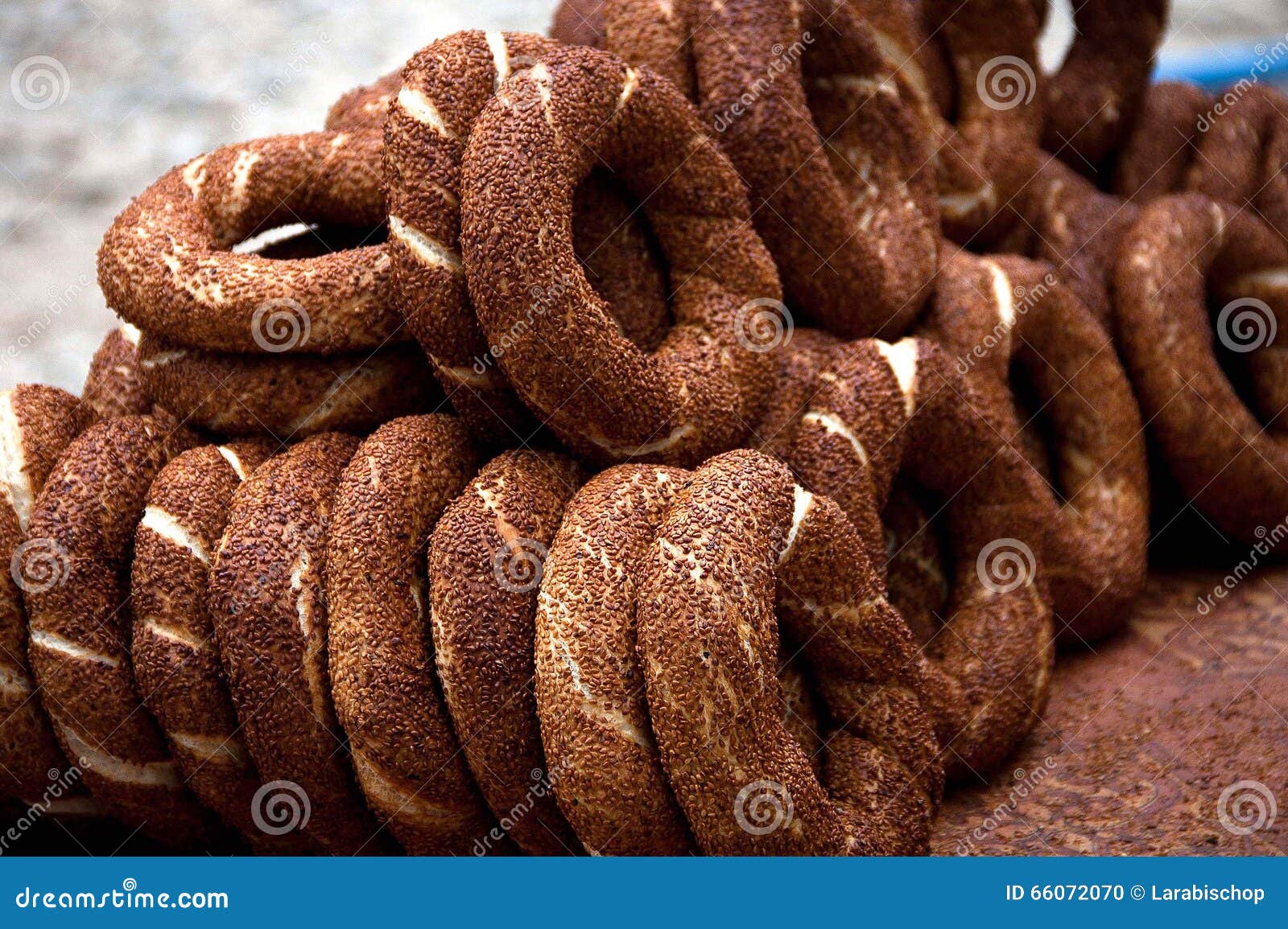 Traditional Turkish Bakery with Seeds Stock Photo Image of