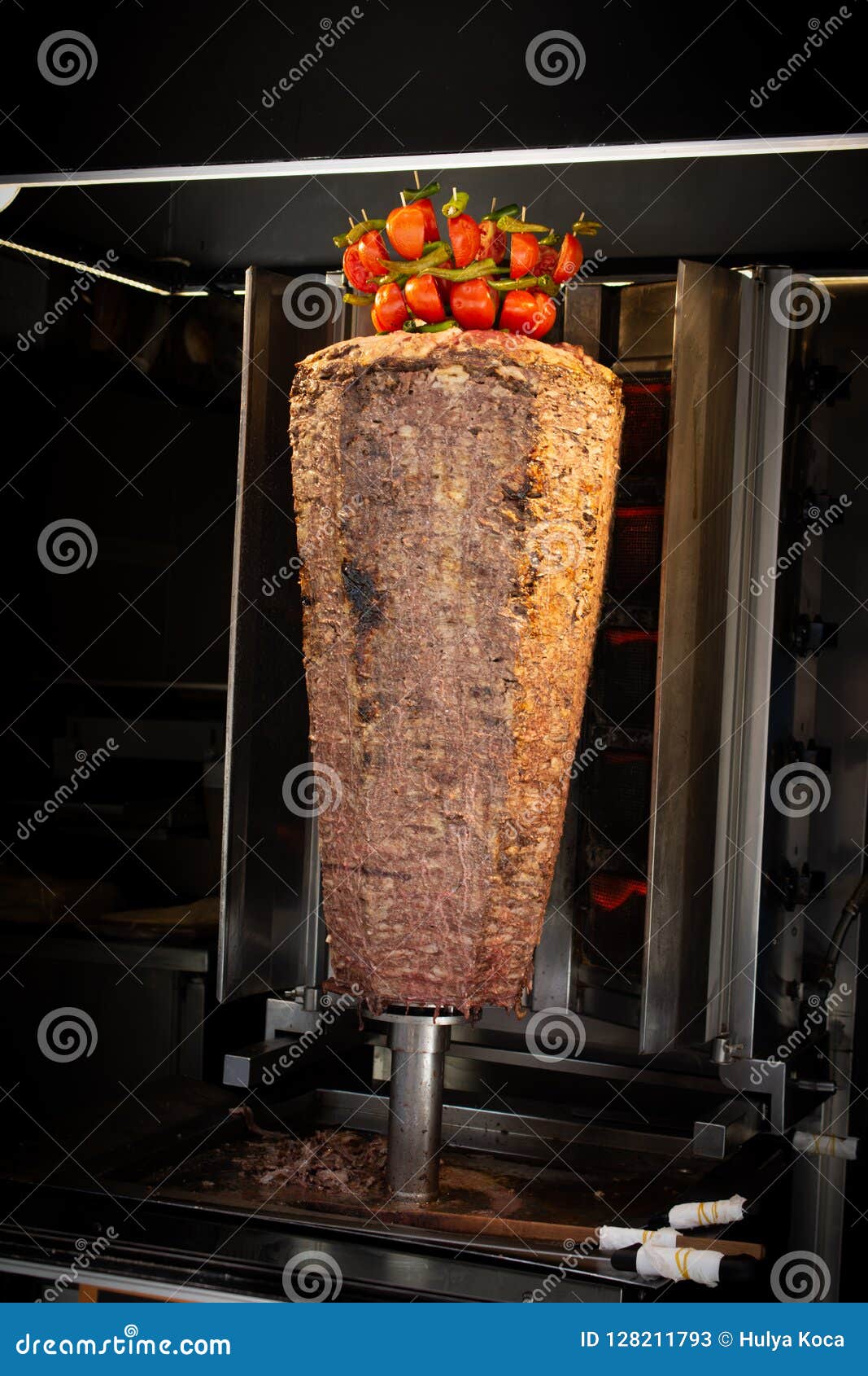 Traditional Turkish Doner Kebab Grill Stock Image Image of kebab
