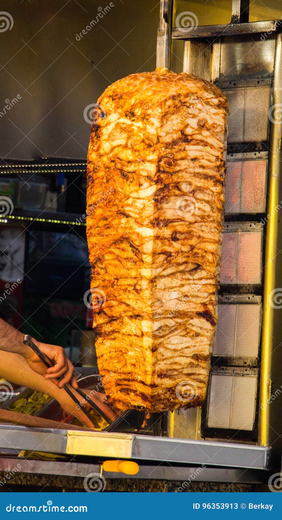 Traditional Turkish Doner Kebab Grill Stock Image Image of donner
