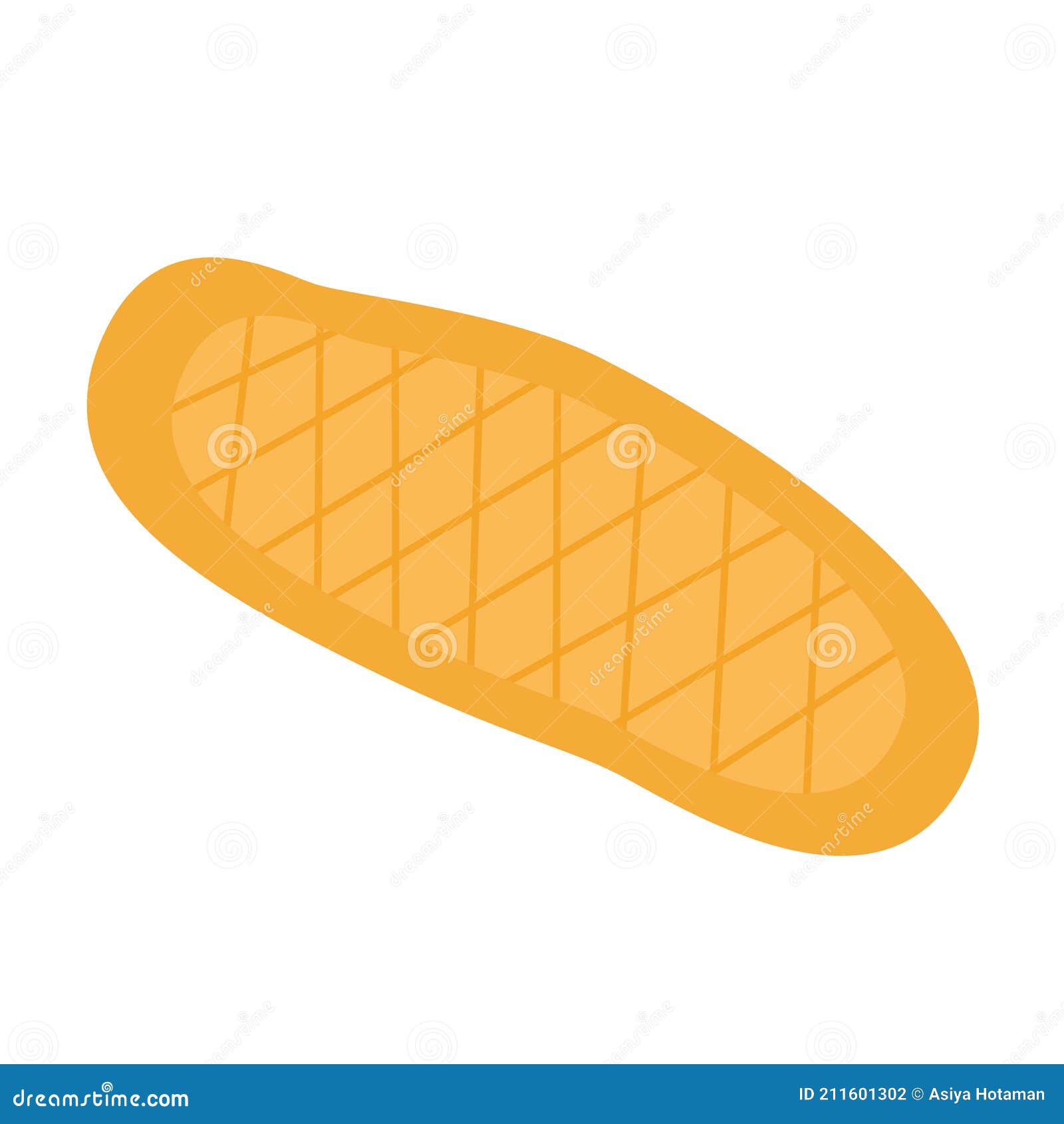 Traditional Turkish Ramadan Pide. Vector Illustration. Isolated on a ...