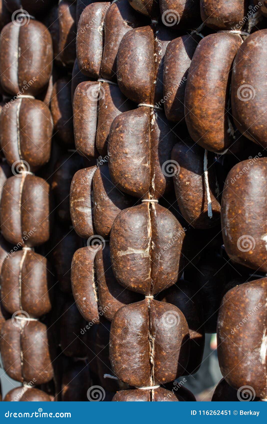 Traditional Turkish Dried Sausages in View Stock Image Image of appetizer, delicious 116262451