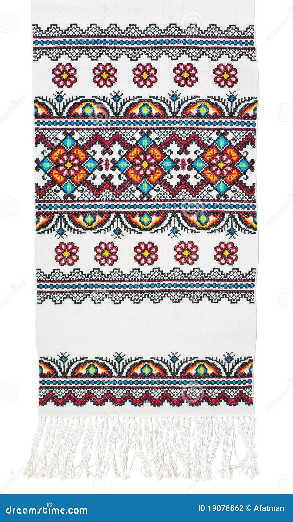 Traditional Ukrainian Embroidered Towel Stock Photo Image of