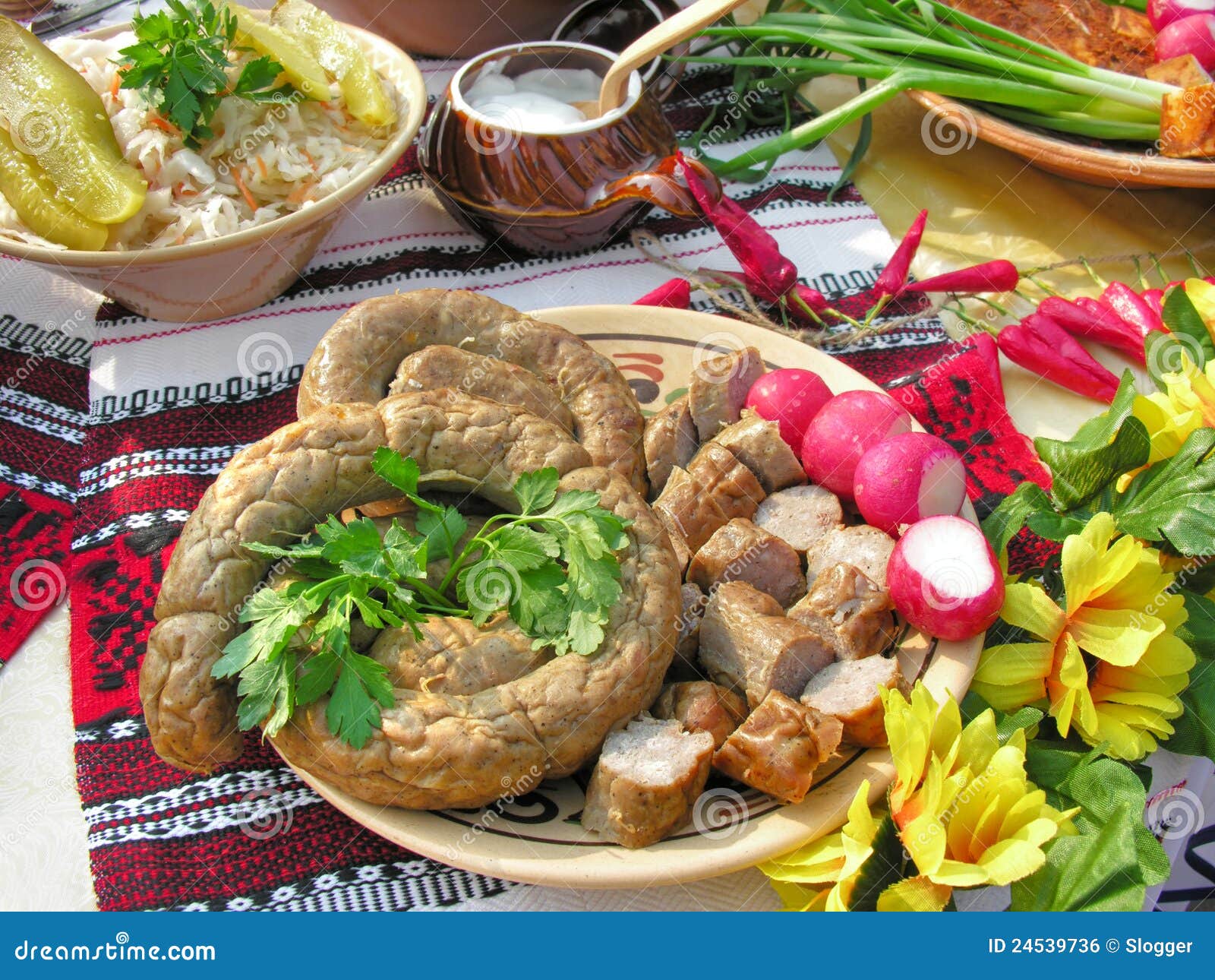 Traditional Ukrainian Food in Assortment Stock Photo Image of