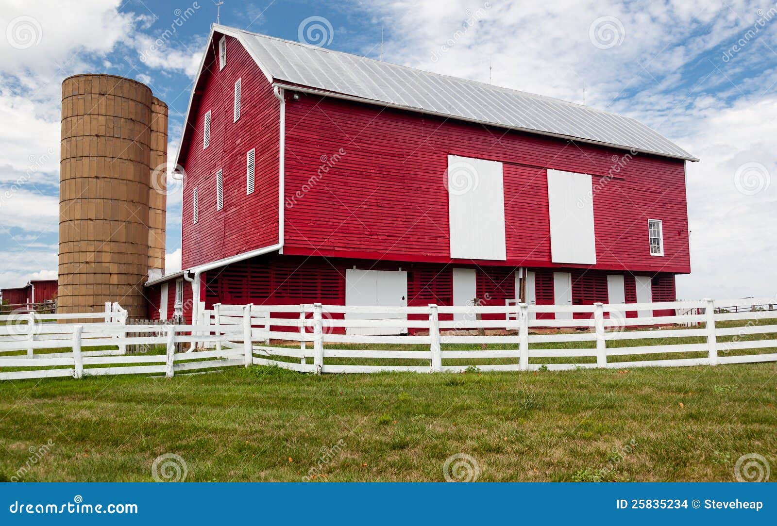 Traditional US Red Painted Barn on Farm Stock Photo Image of farmland