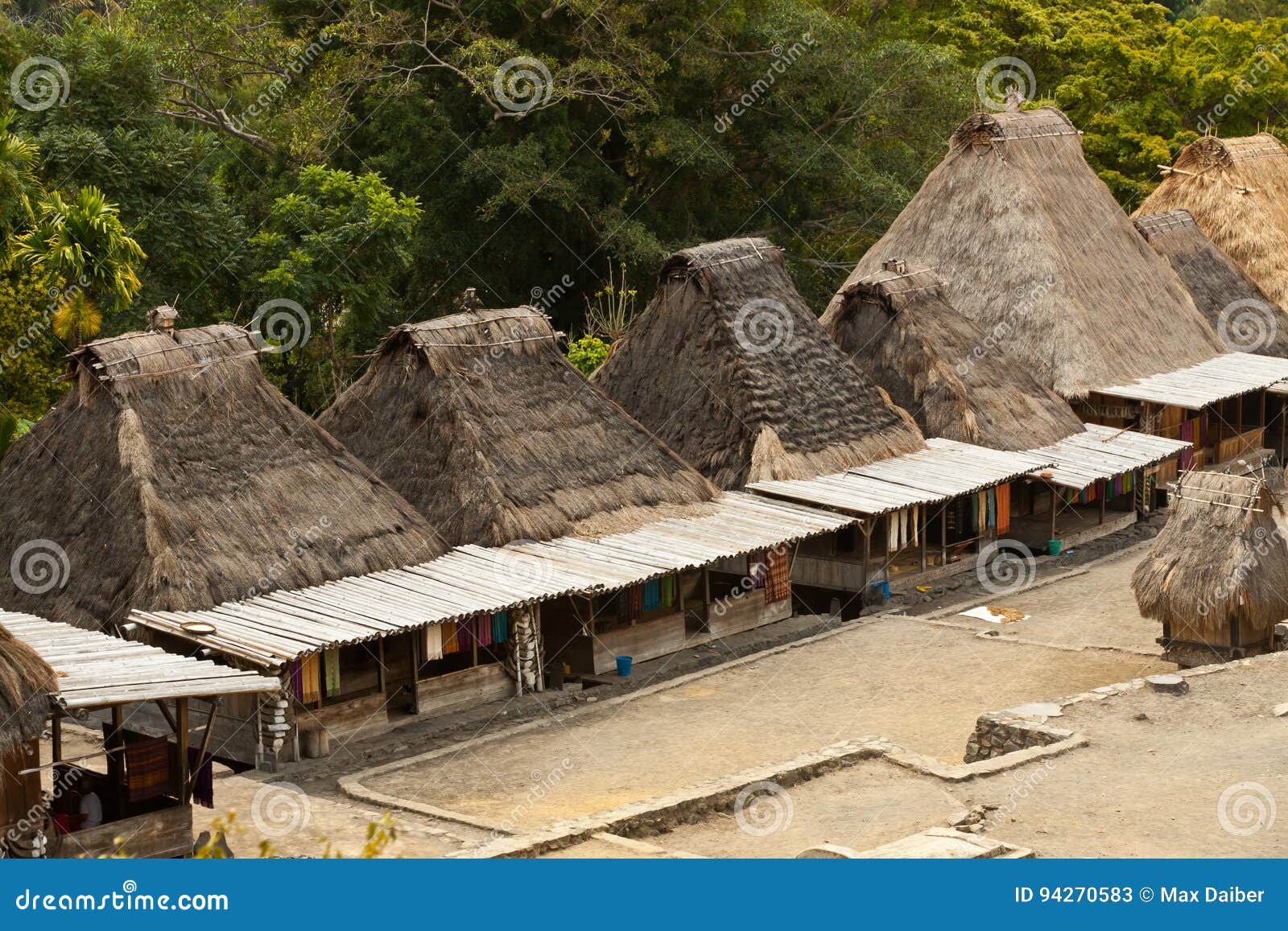 traditional village bena on flores island indonesia