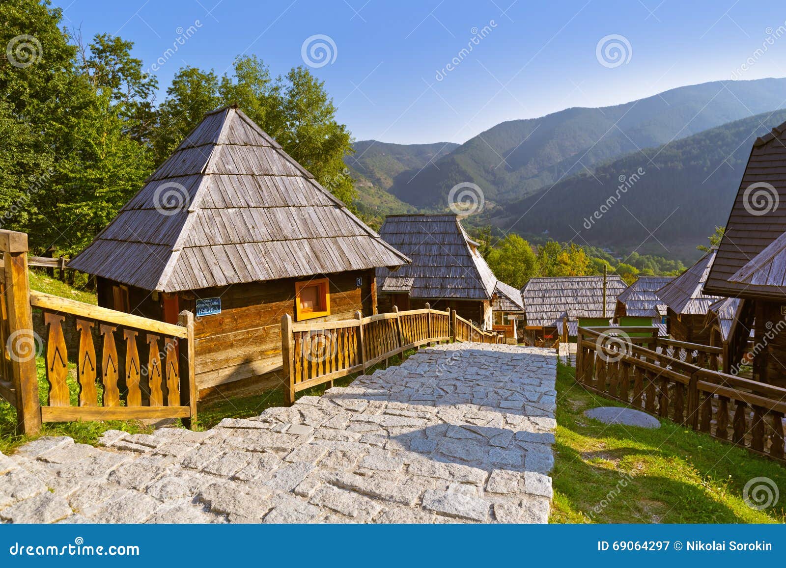 traditional village drvengrad mecavnik - serbia