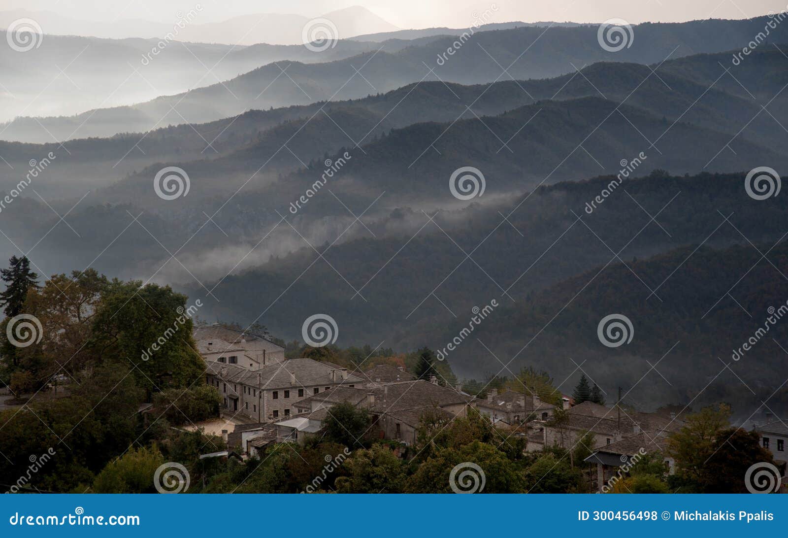 traditional village of vitsa in central zagori, epirus region, in the ioannina regional unit in greece, europe