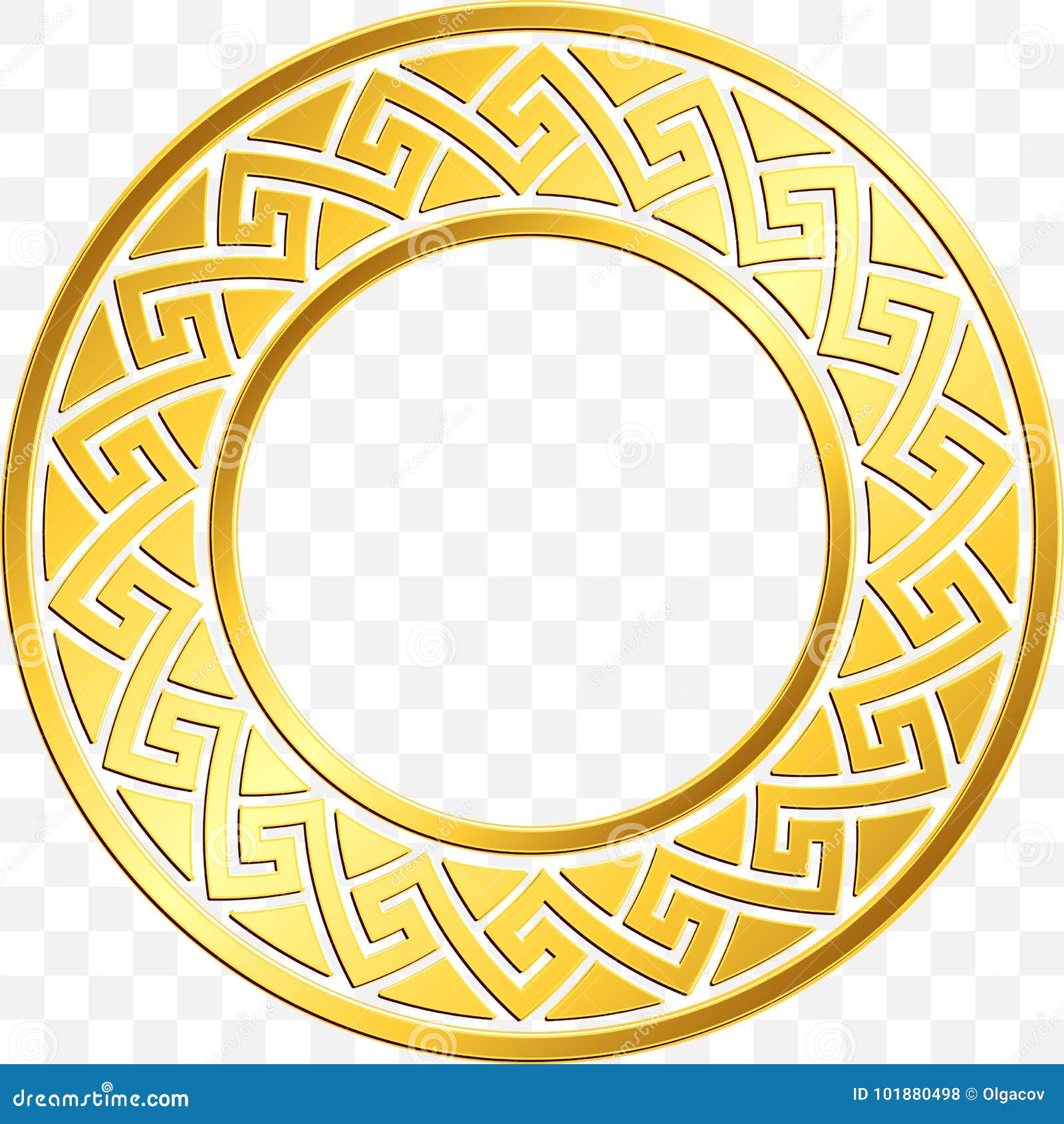 Traditional Vintage Gold Greek Ornament, Meander Stock Vector ...