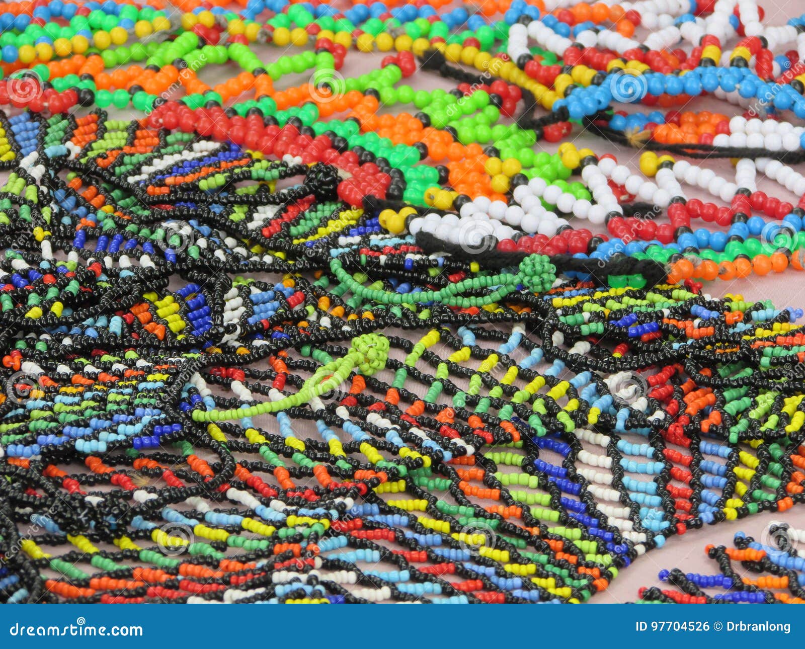 Traditional Zulu Bead Jewelery Sold at a Market in Durban South Africa ...