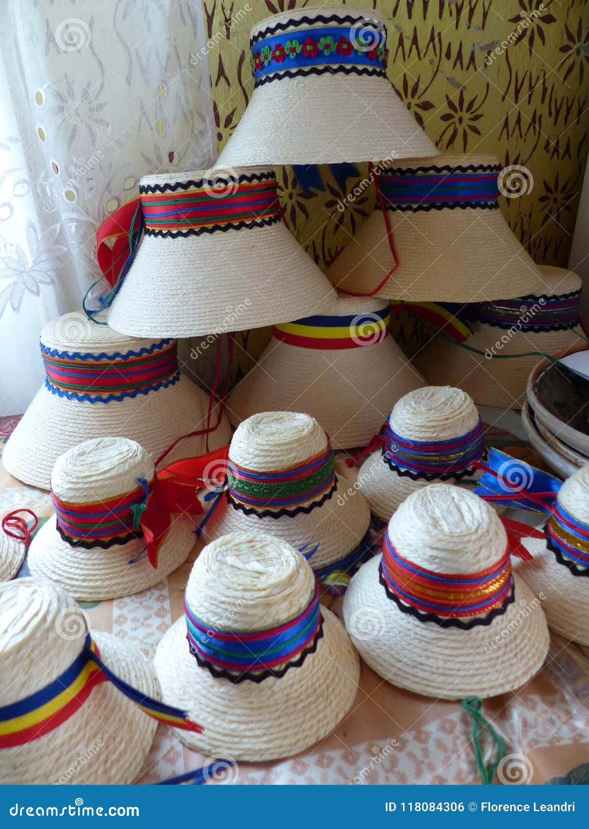 Traditionals Small Hats Exposed To Pyramid of the Region of the ...