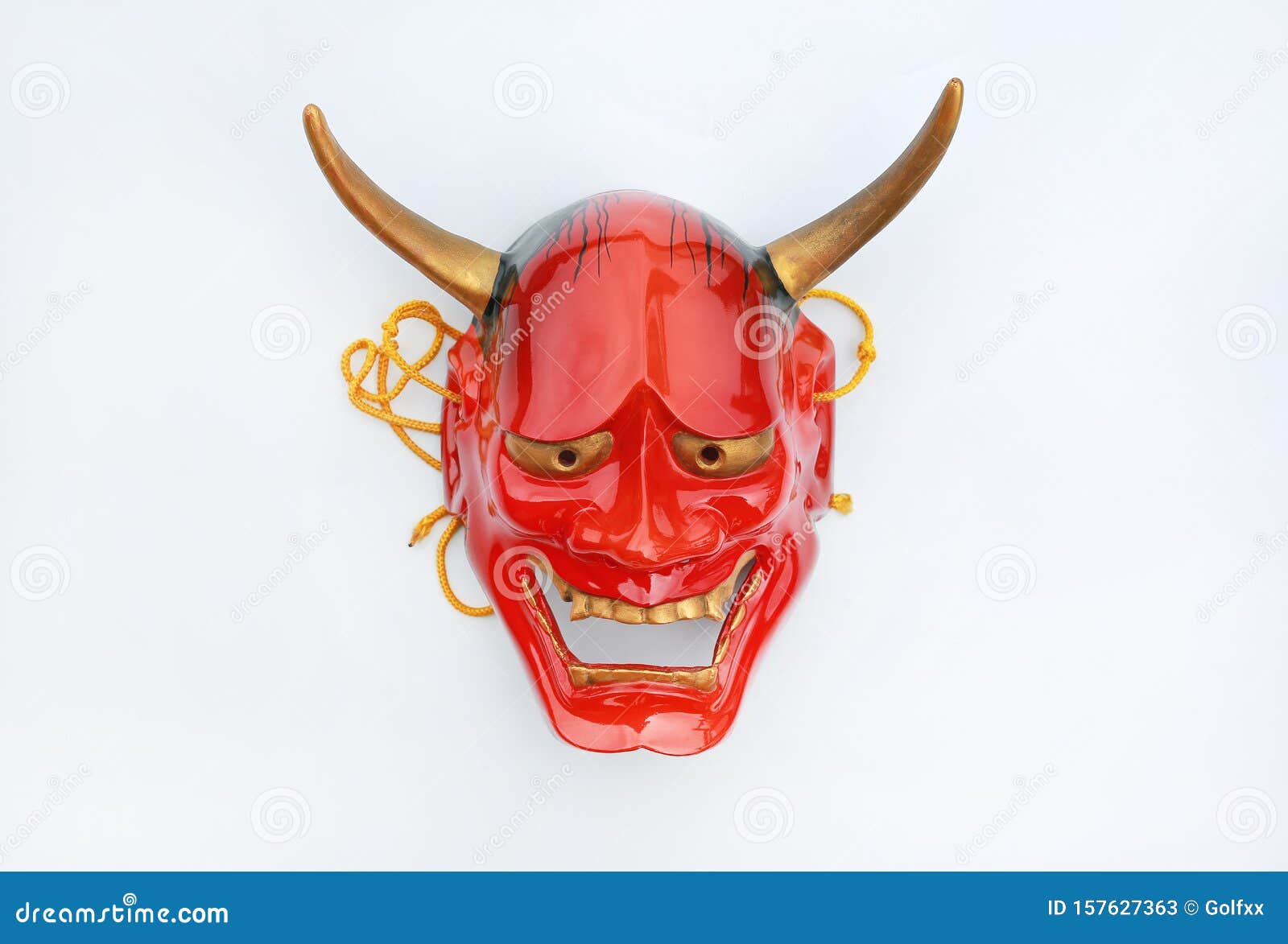 schouder rommel bar Traditioneel Japans Masker Van Een Demon, Kabuki-masker Op Witte  Achtergrond Stock Afbeelding - Image of masker, hoek: 157627363