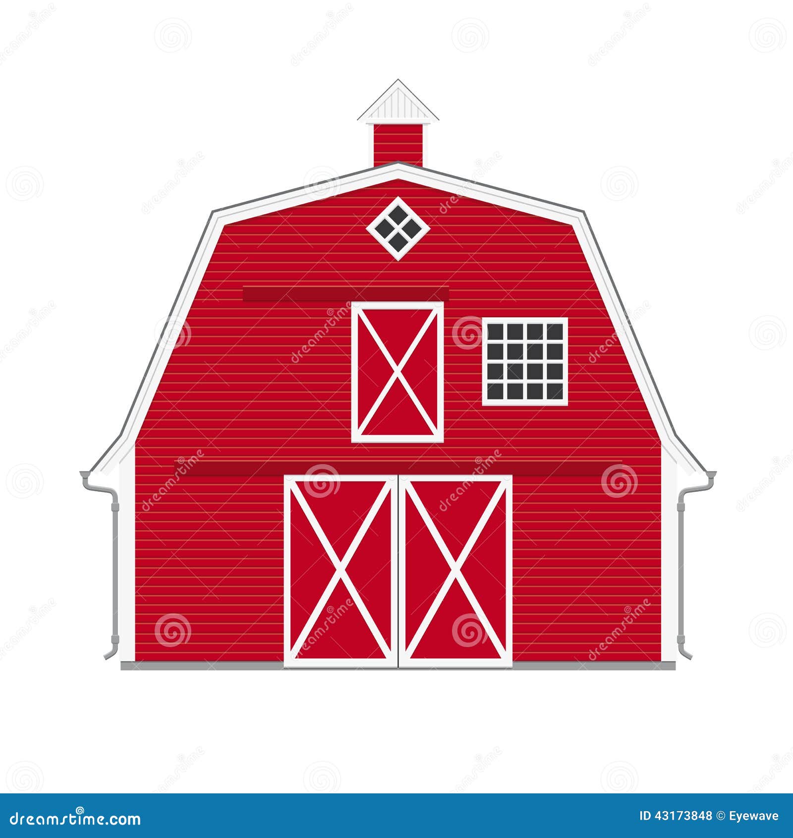 Ga lekker liggen toespraak Belichamen Traditionele Amerikaanse Rode Geïsoleerde Schuur Vector Illustratie -  Illustration of architectuur, deur: 43173848