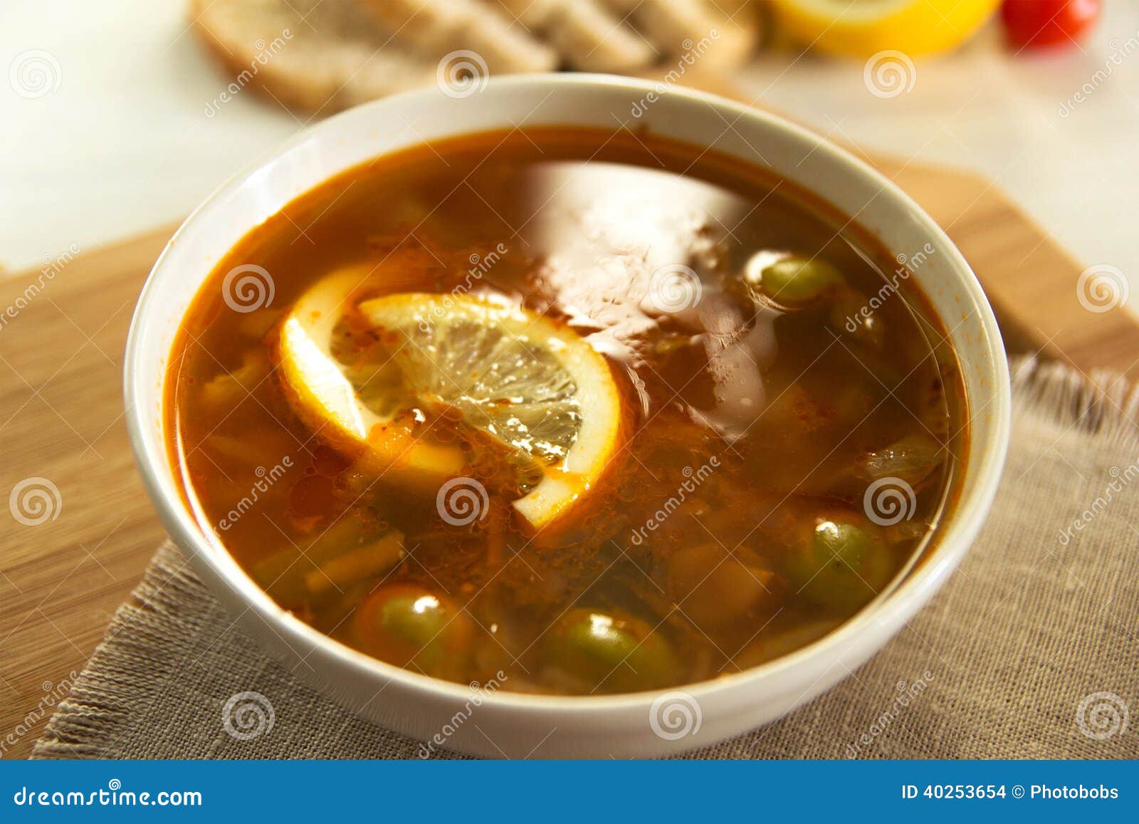 Traditionele Russische Soljanka of Saltwort Soep Stock Foto - Image of ...