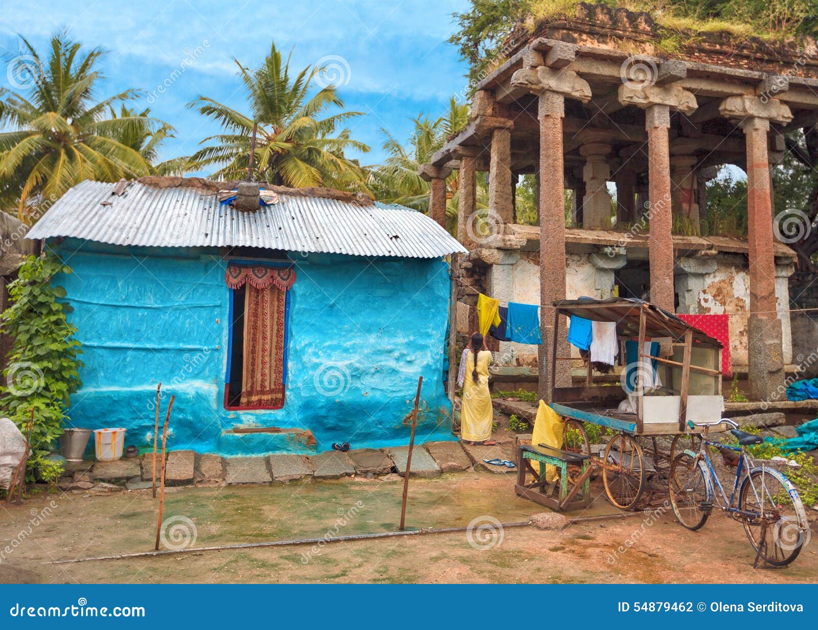 Traditionelle Indische Wohnung Stockfoto - Bild von wohnung