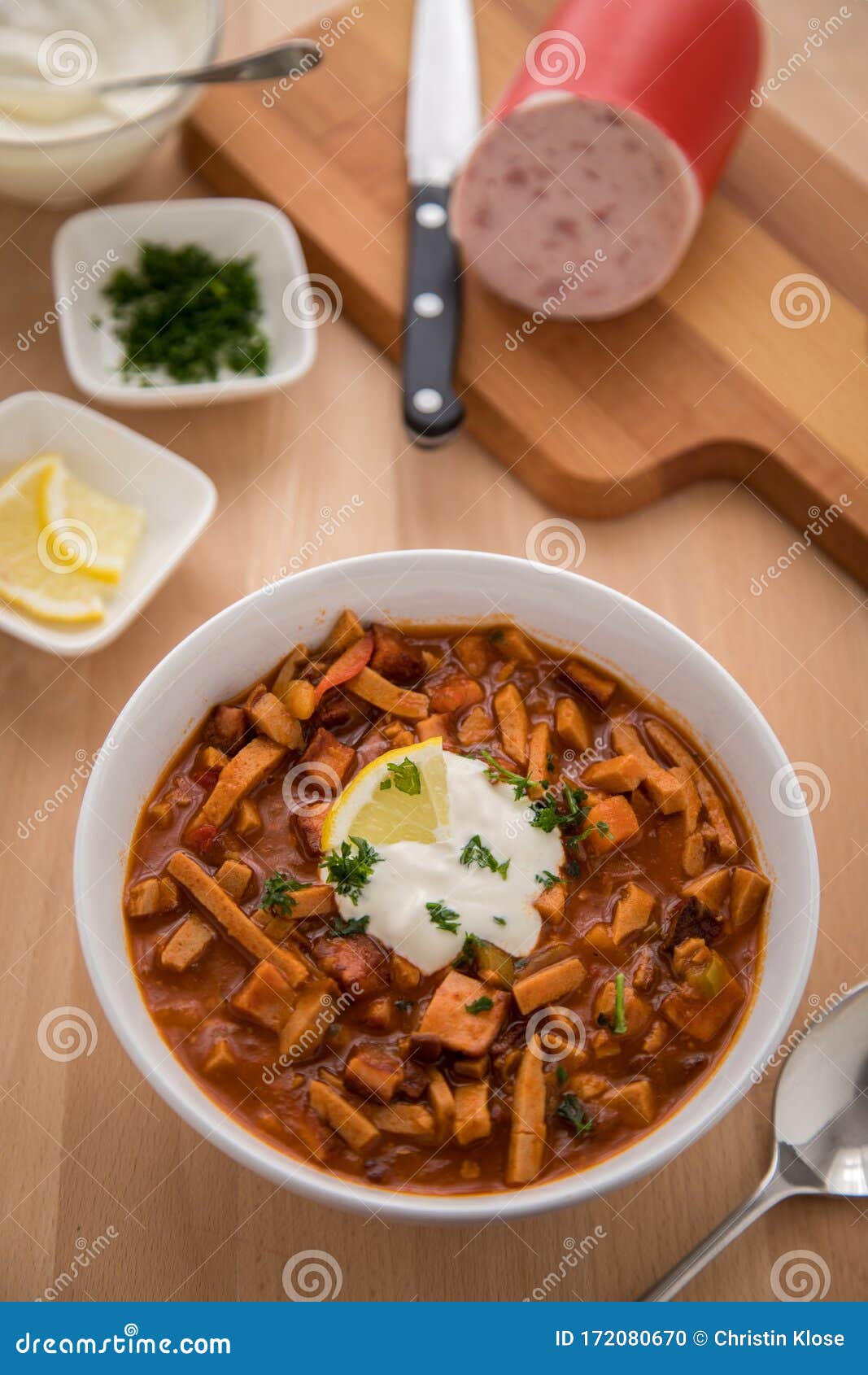 Traditionelle Suppe Ost-Deutschlands DDR DDR Soljanka Ist Ein Typisches ...