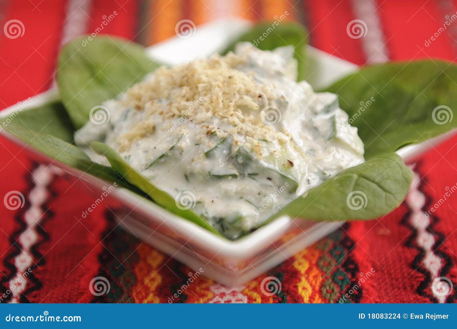 Traditioneller Bulgarischer Salat Snezhanka Stockfoto - Bild von ...