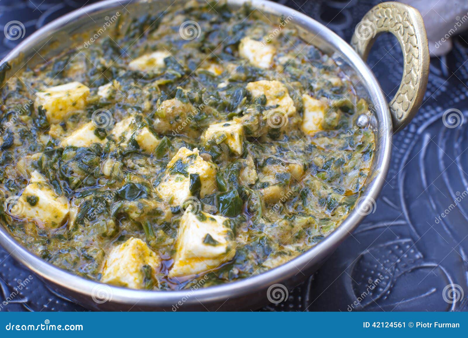 Traditioneller Indischer Spinat Lebensmittel Palak Paneer Stockbild ...