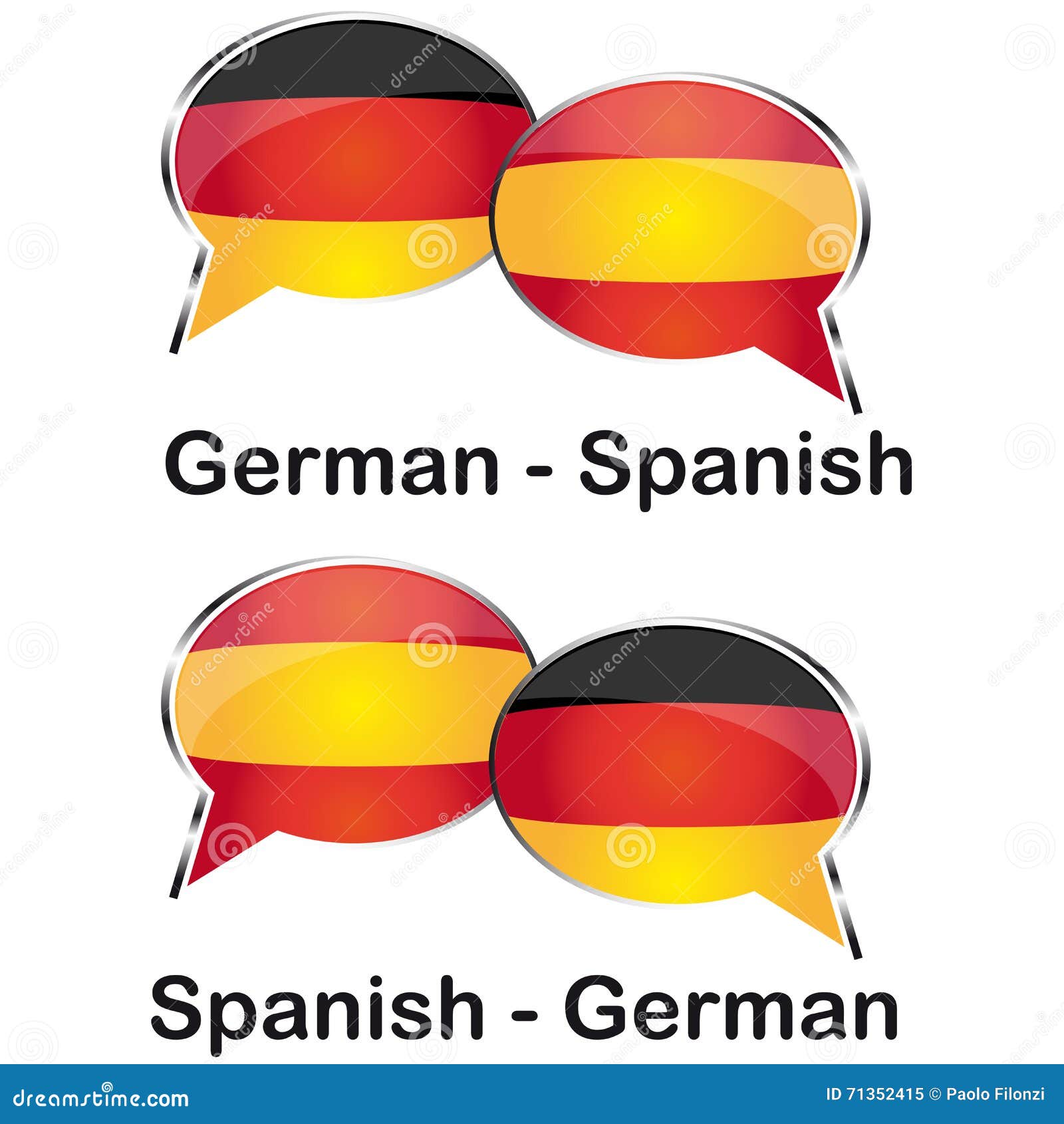 Senador Merecer eternamente Traductor español alemán ilustración del vector. Ilustración de objeto -  71352415