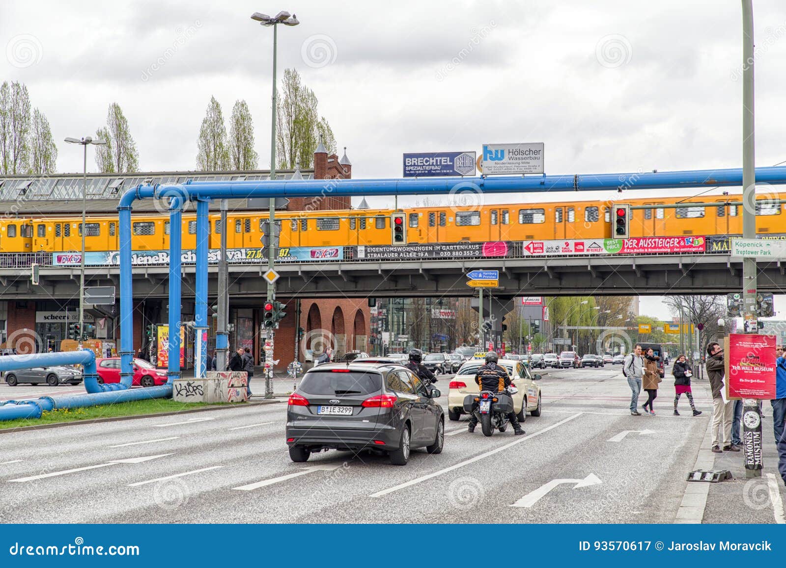 Traffic in Berlin, Germany editorial photography. Image of germany