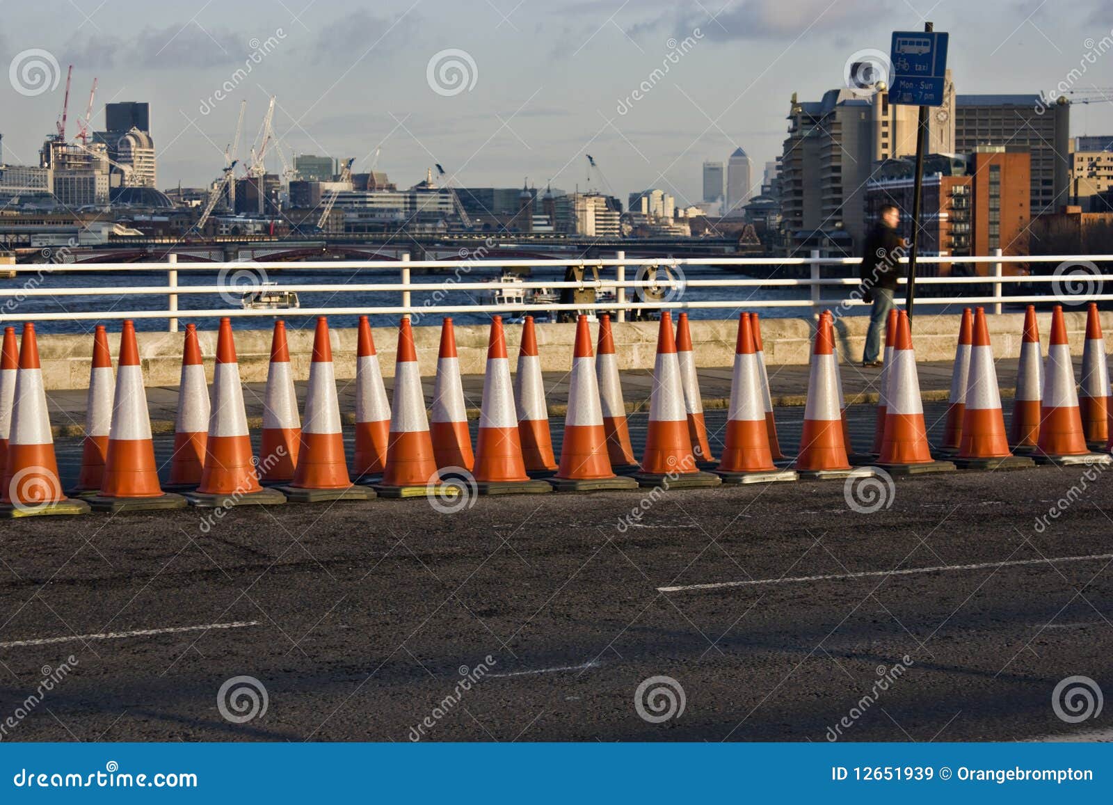 Traffic cones stock image. Image of road, roadworks, london 12651939