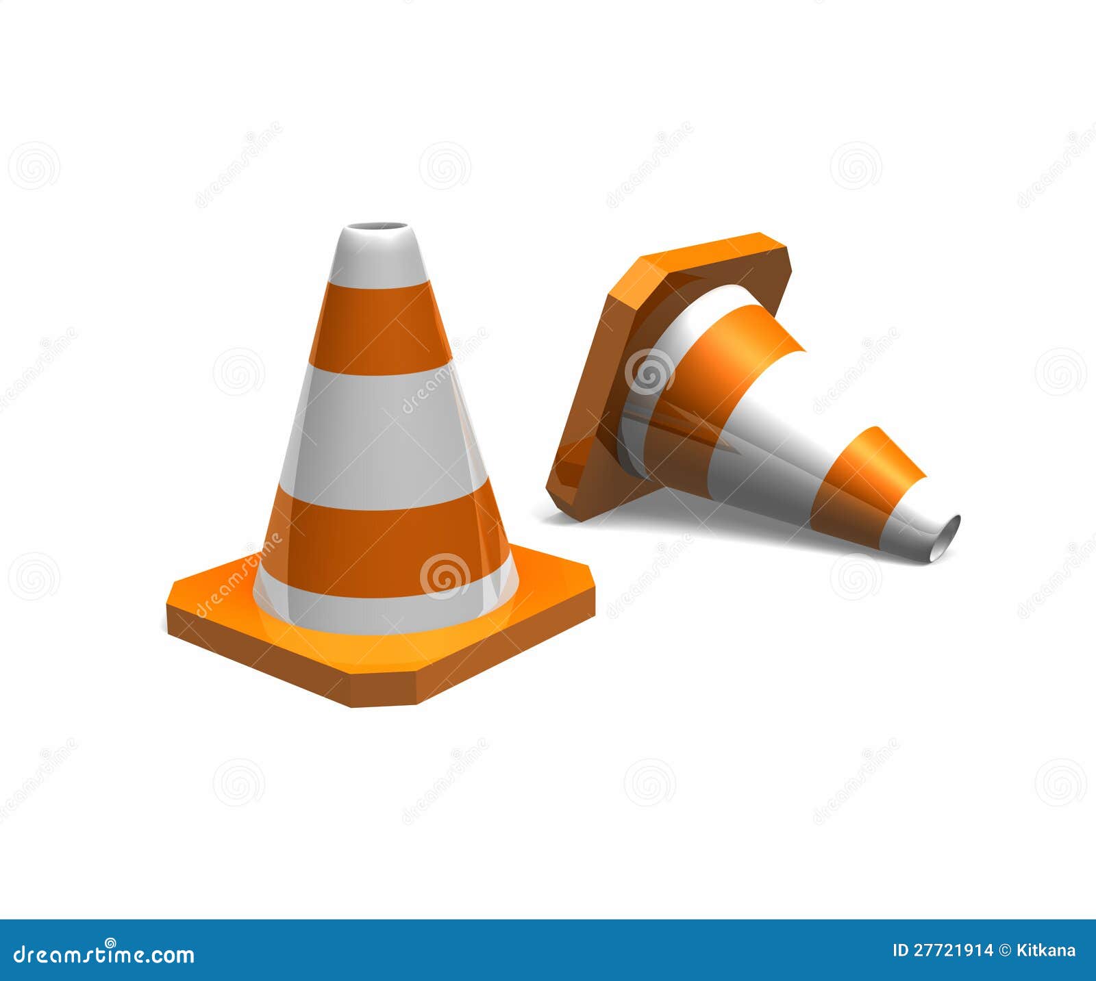 Traffic cones stock illustration. Illustration of cone 27721914